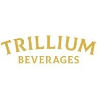 Trillium Beverages logo with gold text