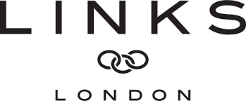 The logo of Links London, featuring the brand name and an intertwined chain link symbol.