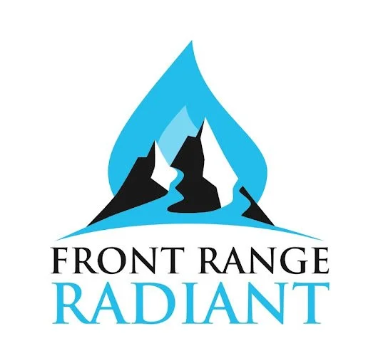 Front Range Radiant's Logo of a mountain with a blue flame behind it, with the text 'Front Range Radiant' underneath.