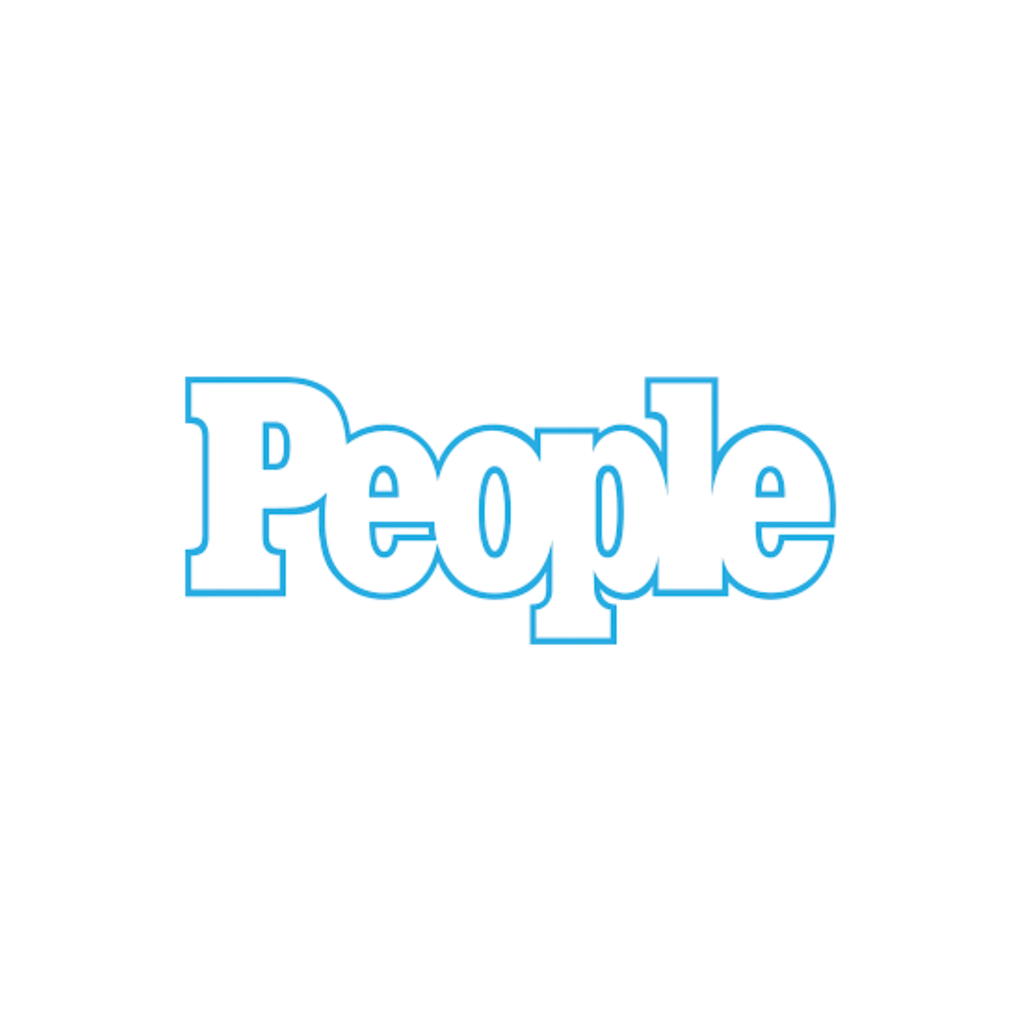 Close-up of a neon blue Lynda Carter logo with a star above, on a black background.
