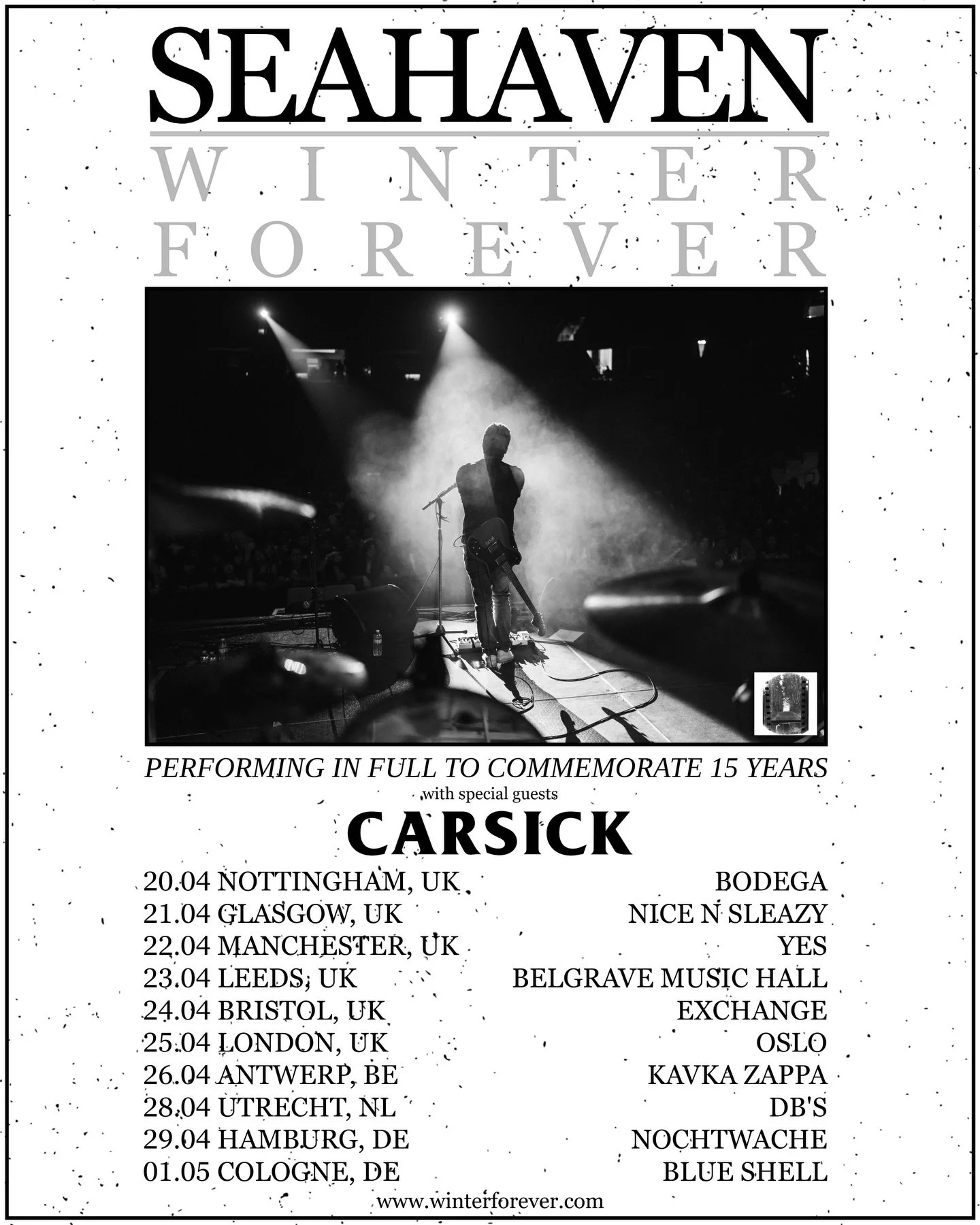 @carsickofficial on tour starting today with @welcometoseahaven. Celebrating 15 years of the album Winter Forever. A sick record and one that was played in the van multiple times back in the day!