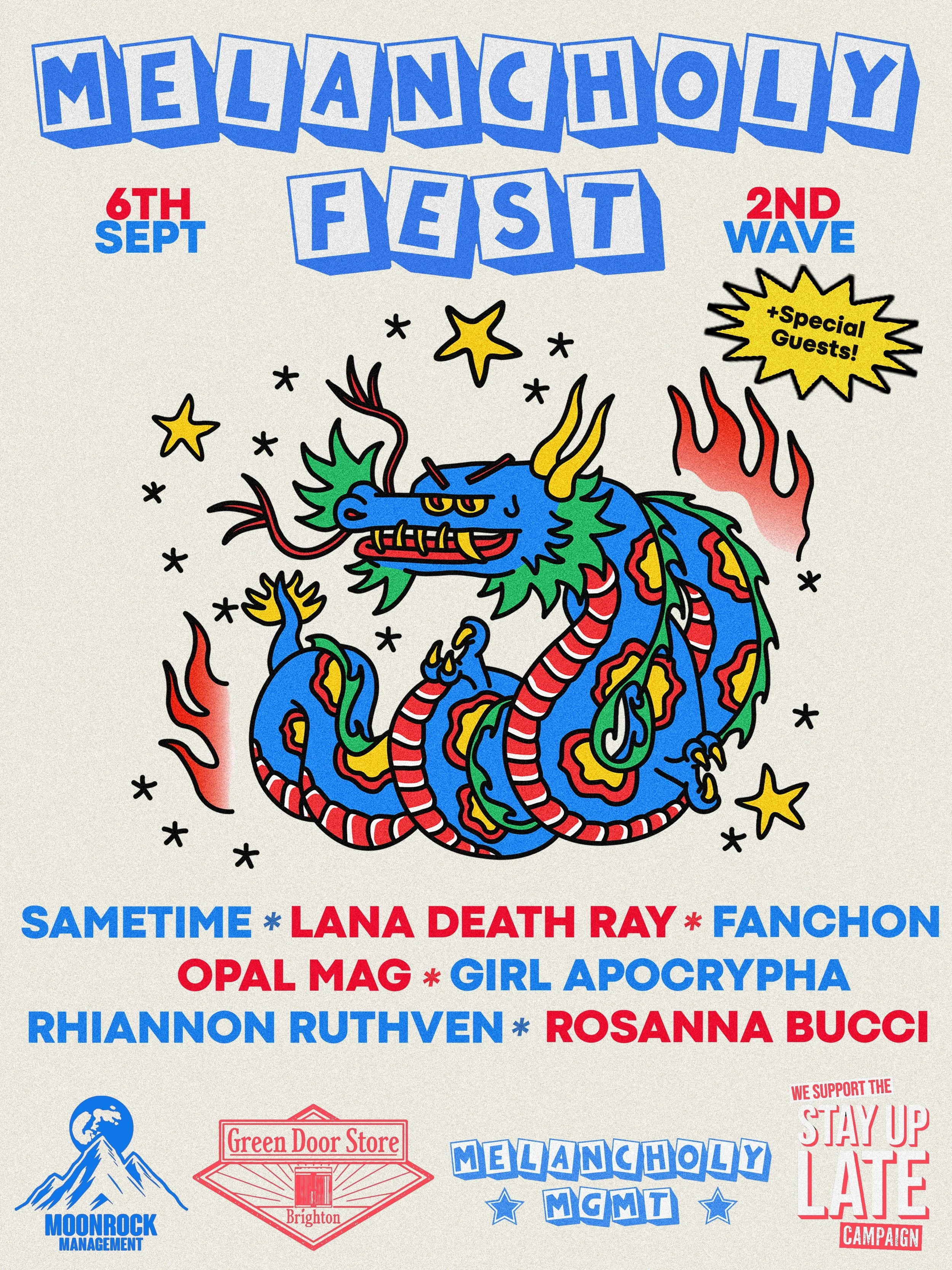 MELANCHOLY FEST 2026 // SECOND WAVE

SEVEN more incredible artists that will be joining us @greendoorstore on the 6th of September! 

Only a week left of early bird tickets - available in our bio 🔥

Special guests still to come 👀