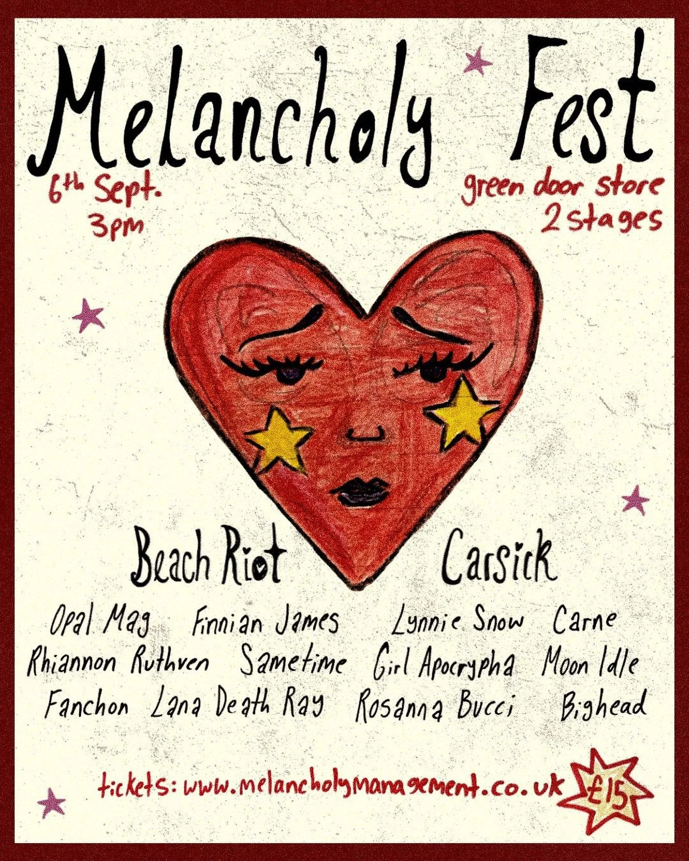 Woweee! Check out this beautiful alternate poster for Melancholy Fest by the ever so talented @girlapocrypha.mp3.
This is also your warning to say tickets are running low so don&rsquo;t be afraid and grab a ticket :)
Link in bio x