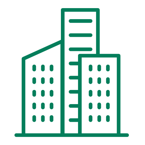 Icon of tall city buildings