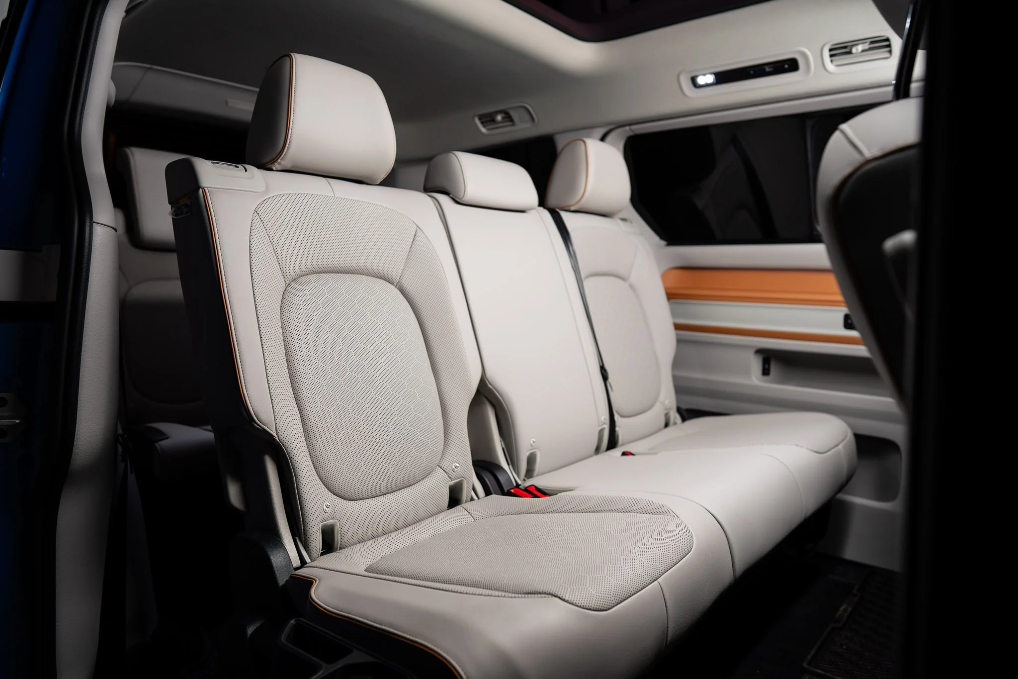View of comfortable seating for private small group rides to Red Rocks for events.