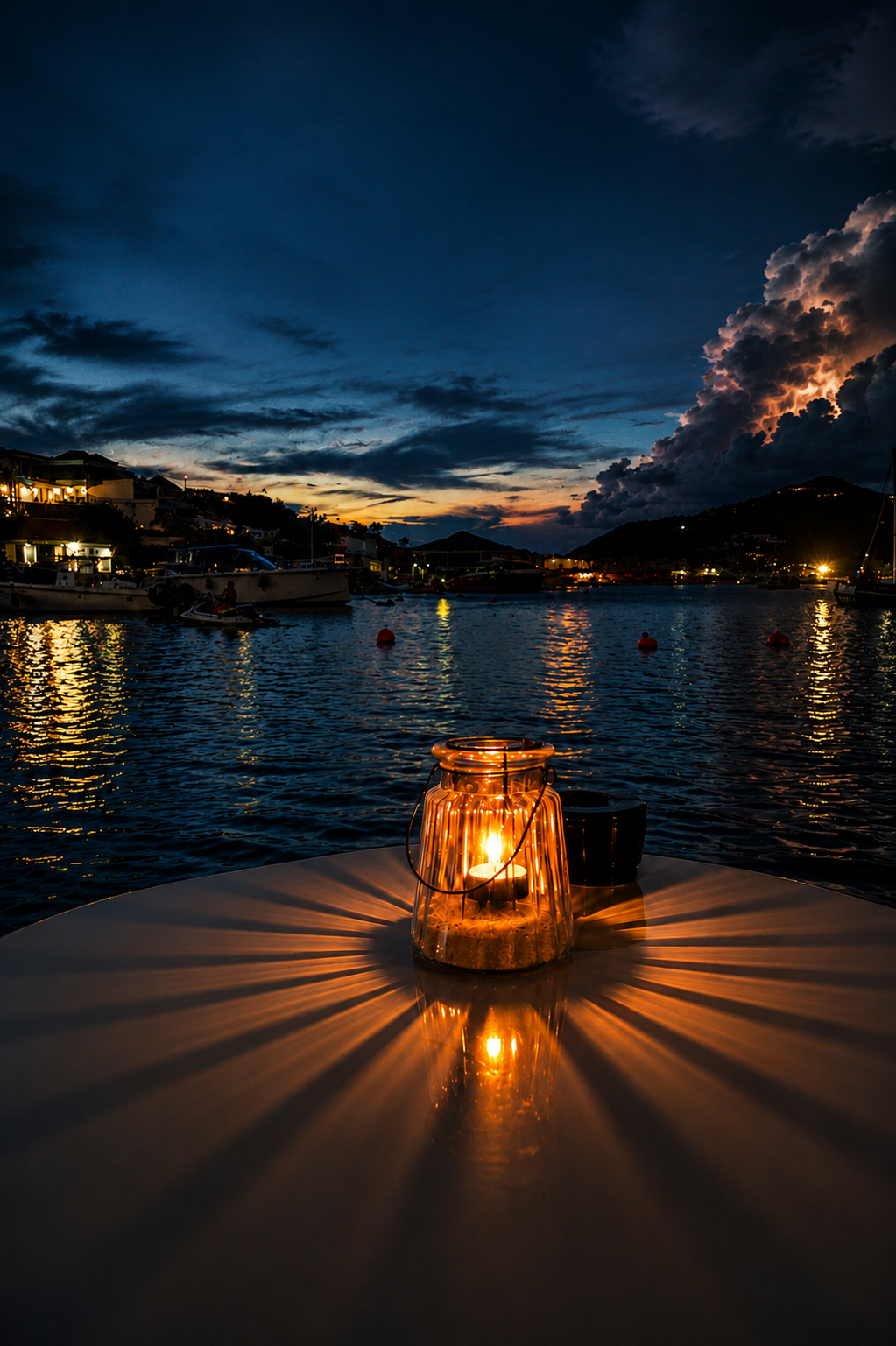 Dinner in Gustavia Canvas