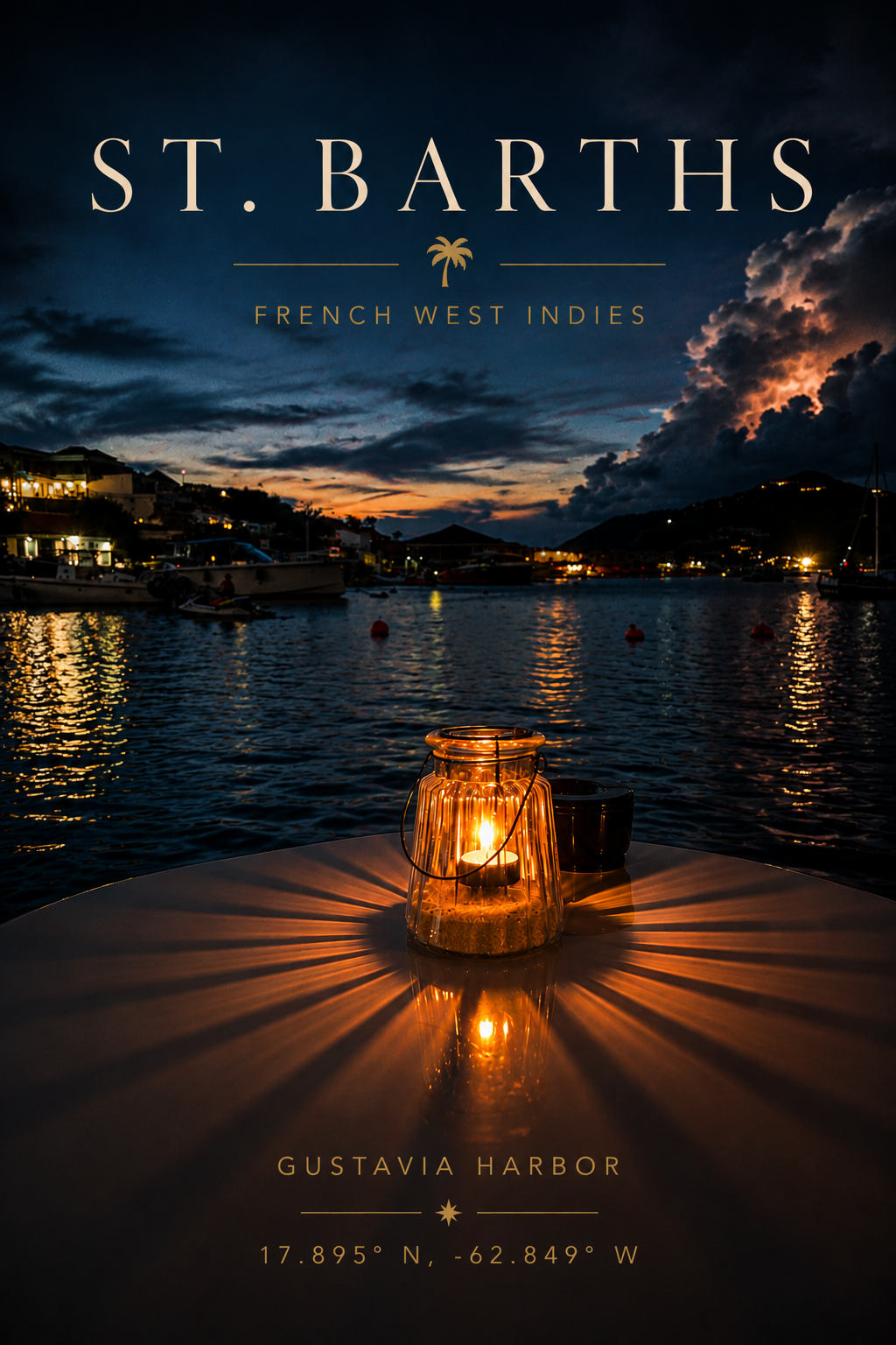 Dinner in Gustavia Canvas