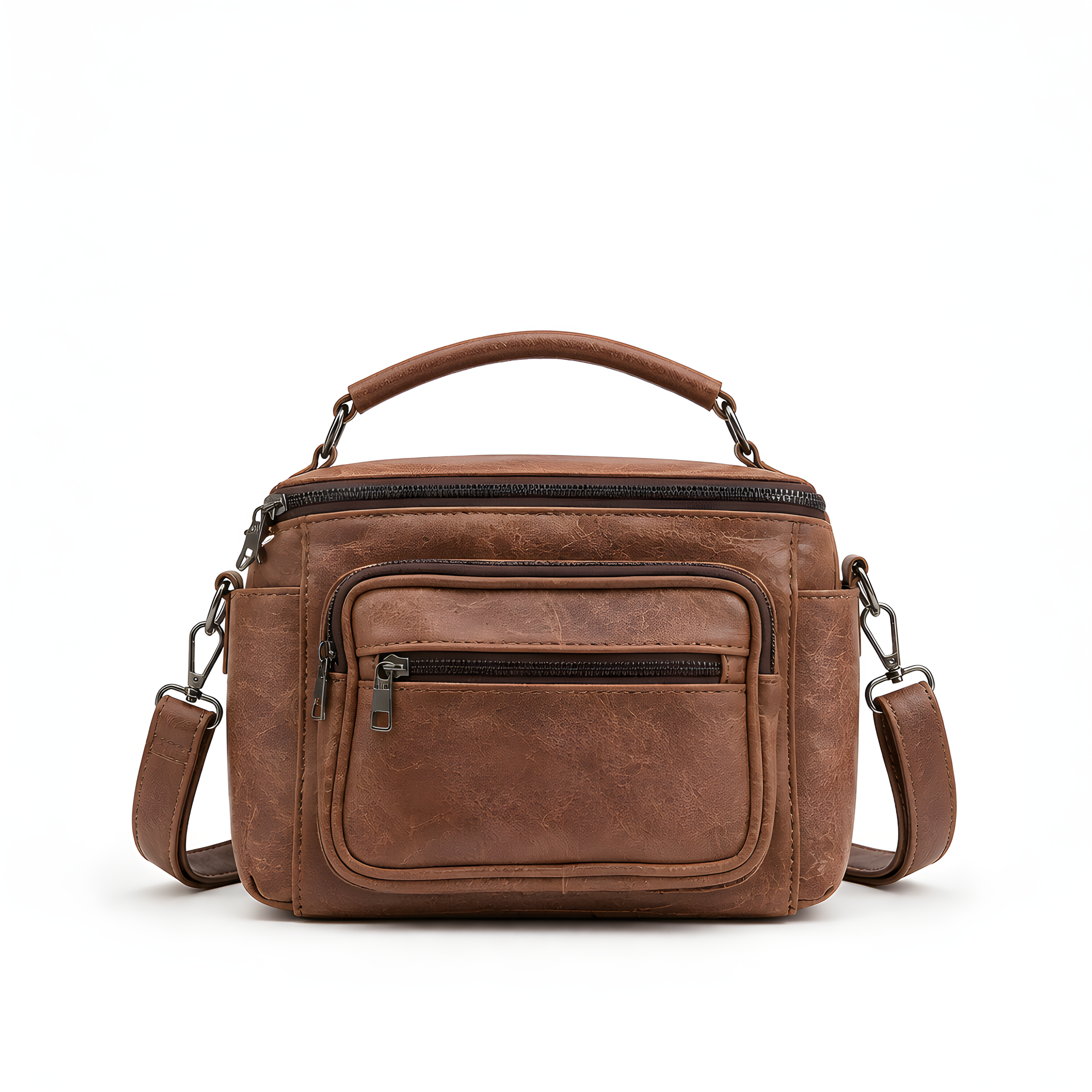 Spacious buffalo leather bag