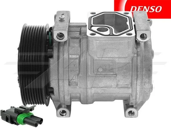 Item # 503-121  -  OE Denso Compressor 10PA15C - 124.5mm, 8 Groove Clutch 24V