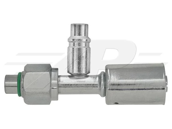 Item # 461-6827 -  Straight #10 Female O-Ring w/ 14mm R1234yf Port - Aluminum