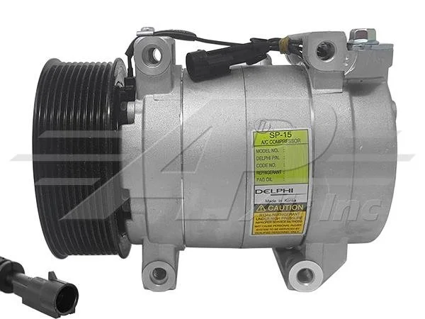 Item # 508-824  -  OE Delphi Compressor SP15 - 121mm, 10 Groove Clutch, 12 Volt