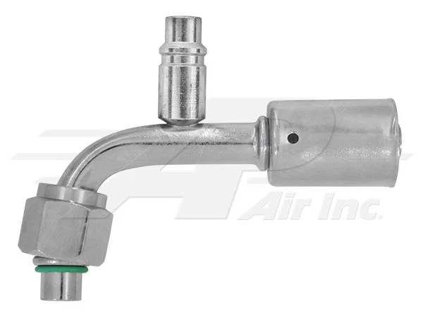 Item # 461-6834 -  90° #8 Female O-Ring w/ 17mm R1234yf Port - Aluminum