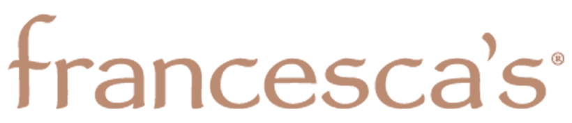 Francesca's logo in brown text with an apostrophe