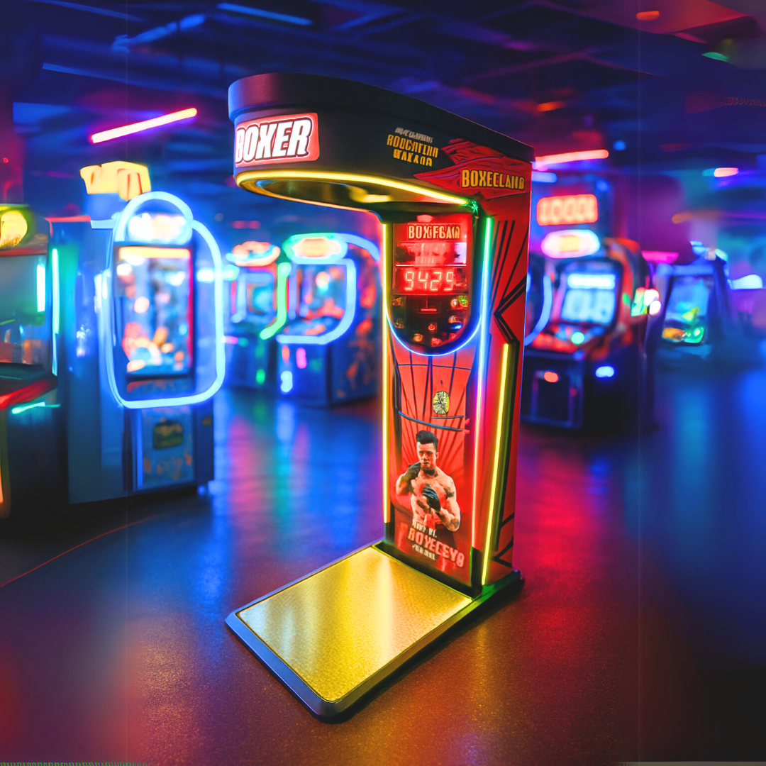 Boxing Arcade Machine with Interactive LED Display