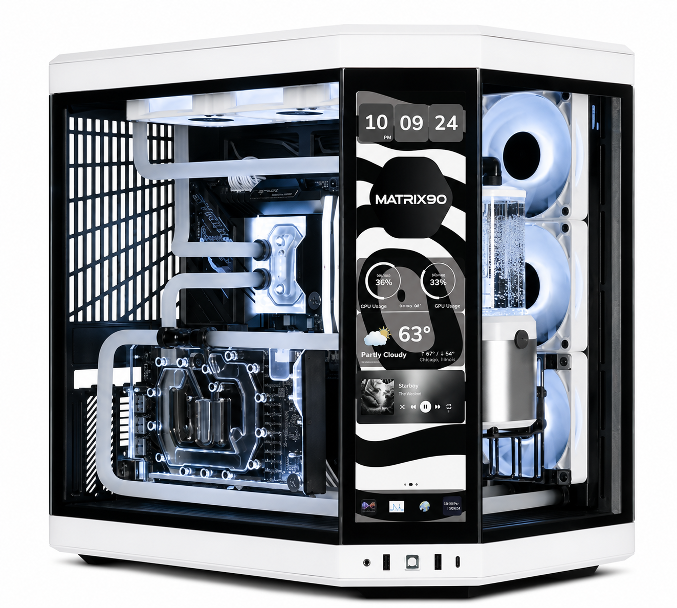 MATRIX90 - Watercooled gaming pc with NVIDIA GeForce RTX 5090 & AMD Ryzen 9 9950X3D