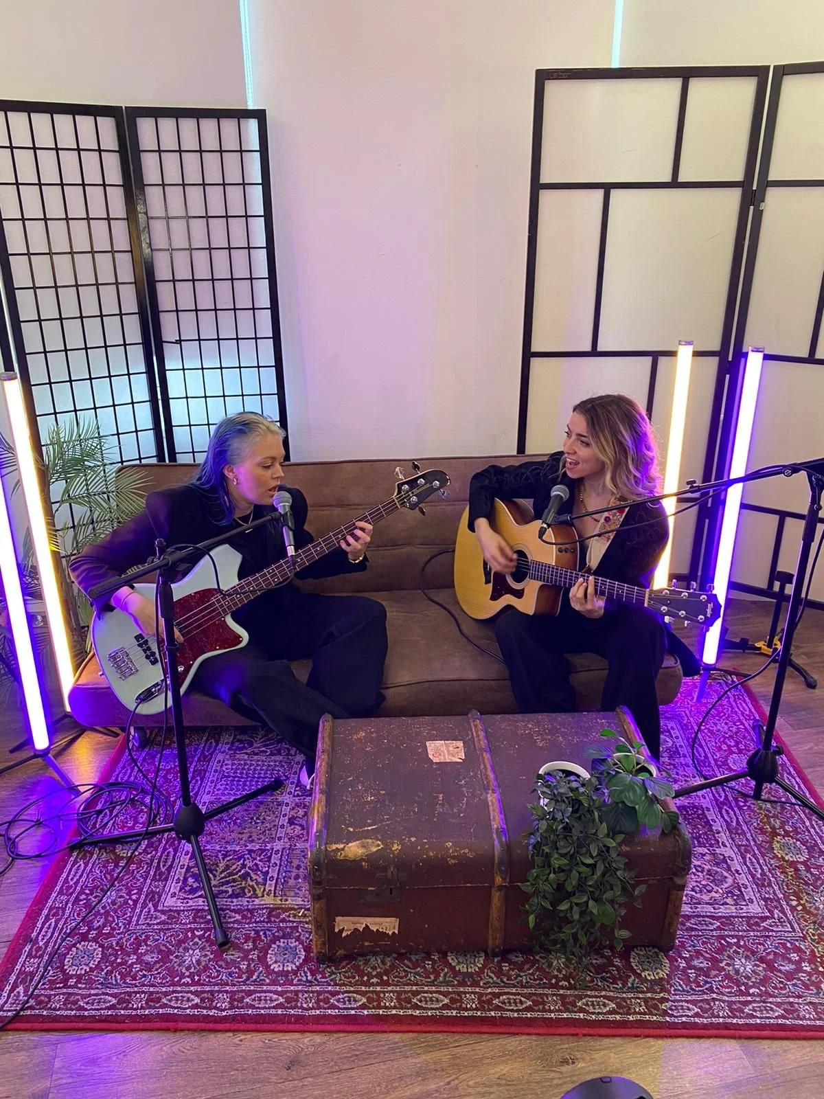 Professional wedding acoustic duo performing contemporary and classic favourites