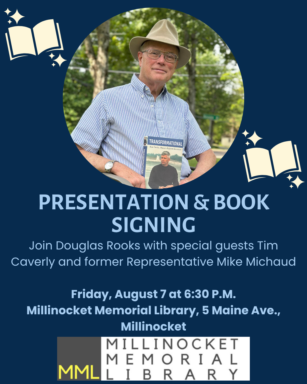 Maine’s public lands presentation and book signing with Douglas Rooks, Tim Caverly, and Mike Michaud