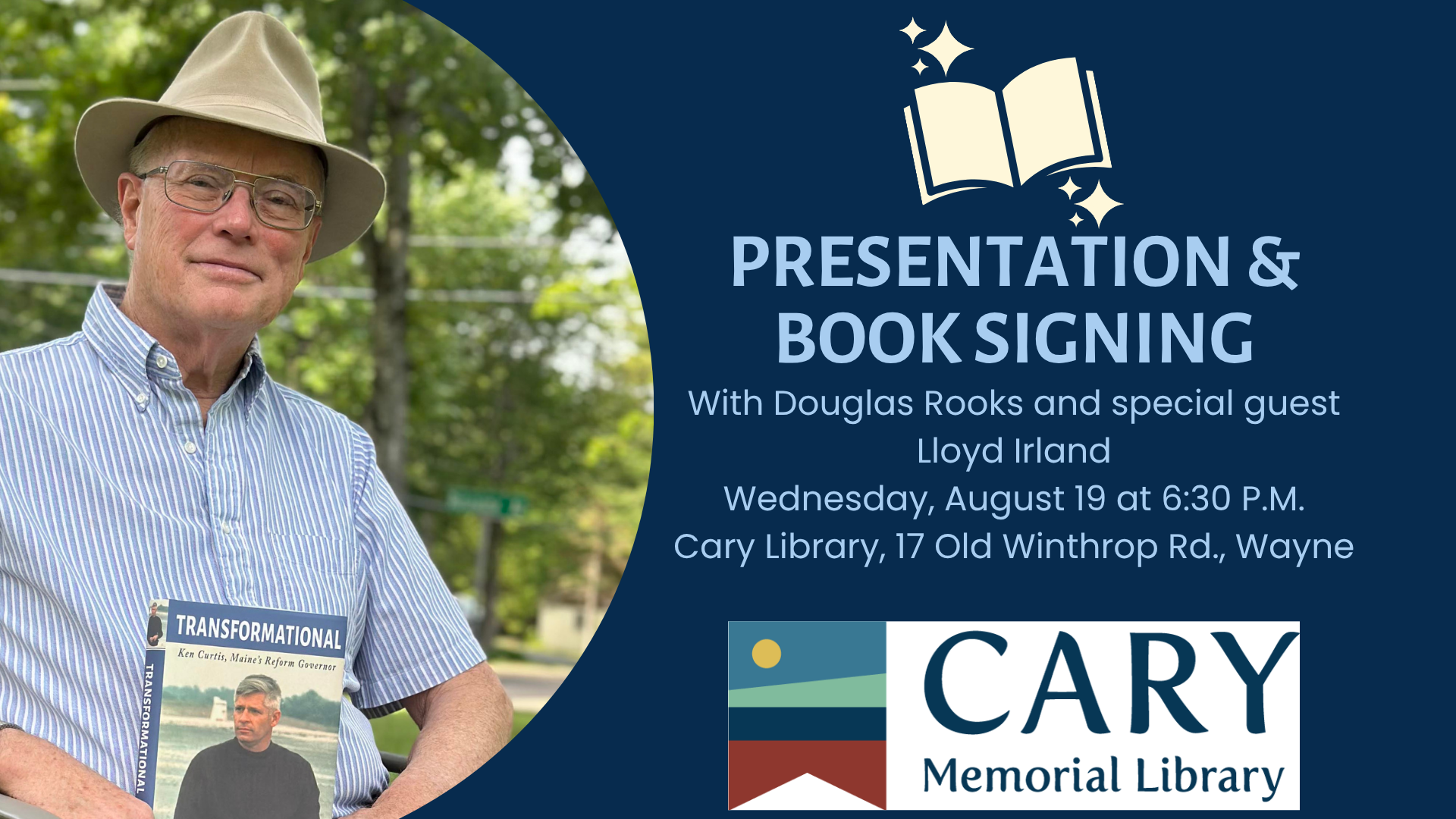Cary Library with Doug and Lloyd Irland