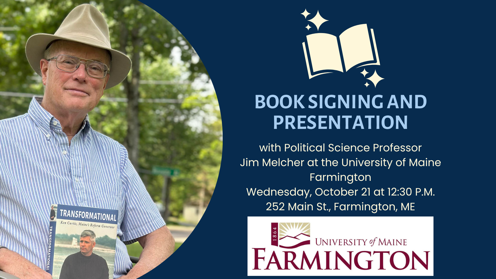 Douglas Rooks with Jim Melcher at UMF