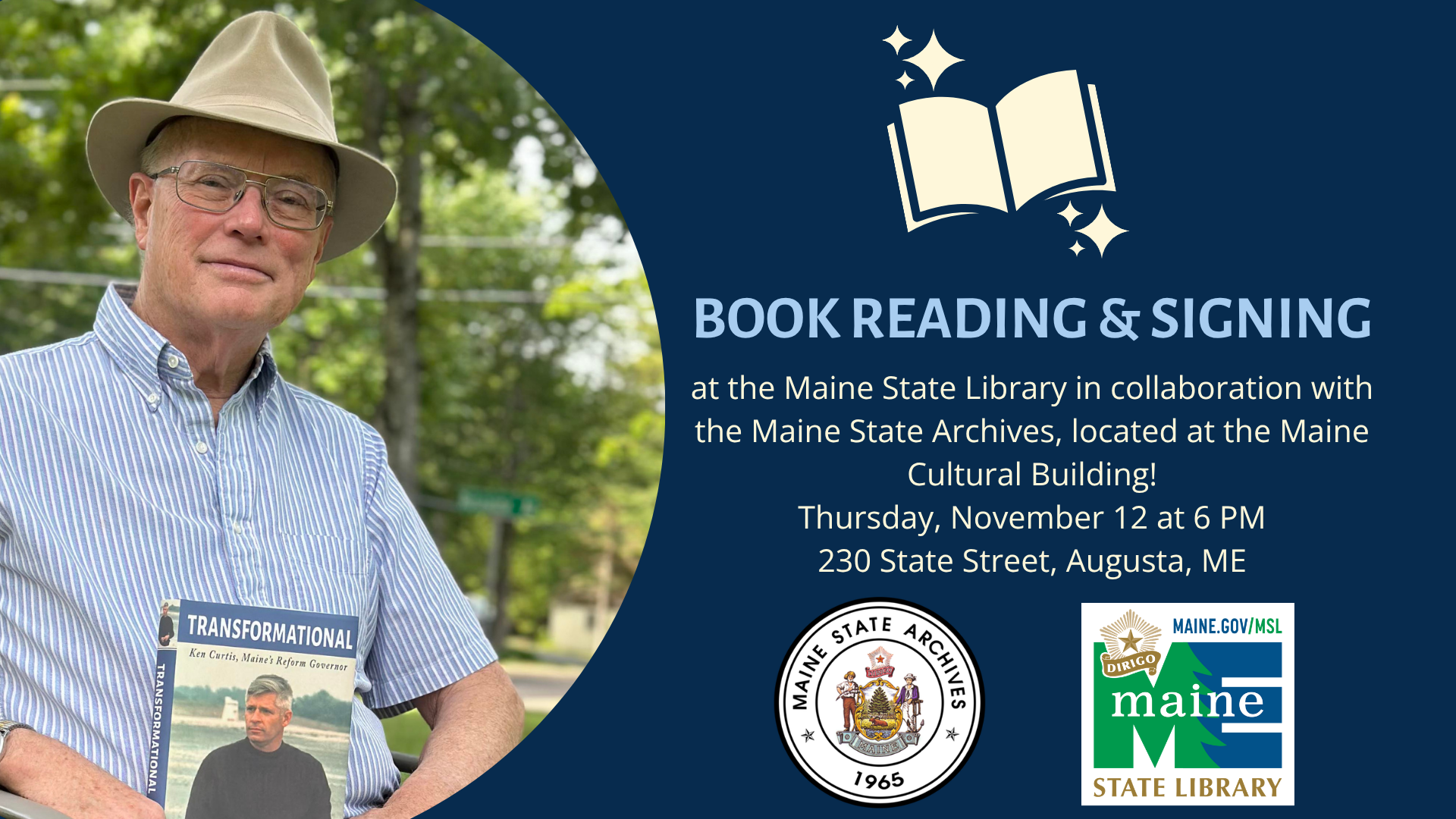Douglas Rooks at the Maine State Library and Archives