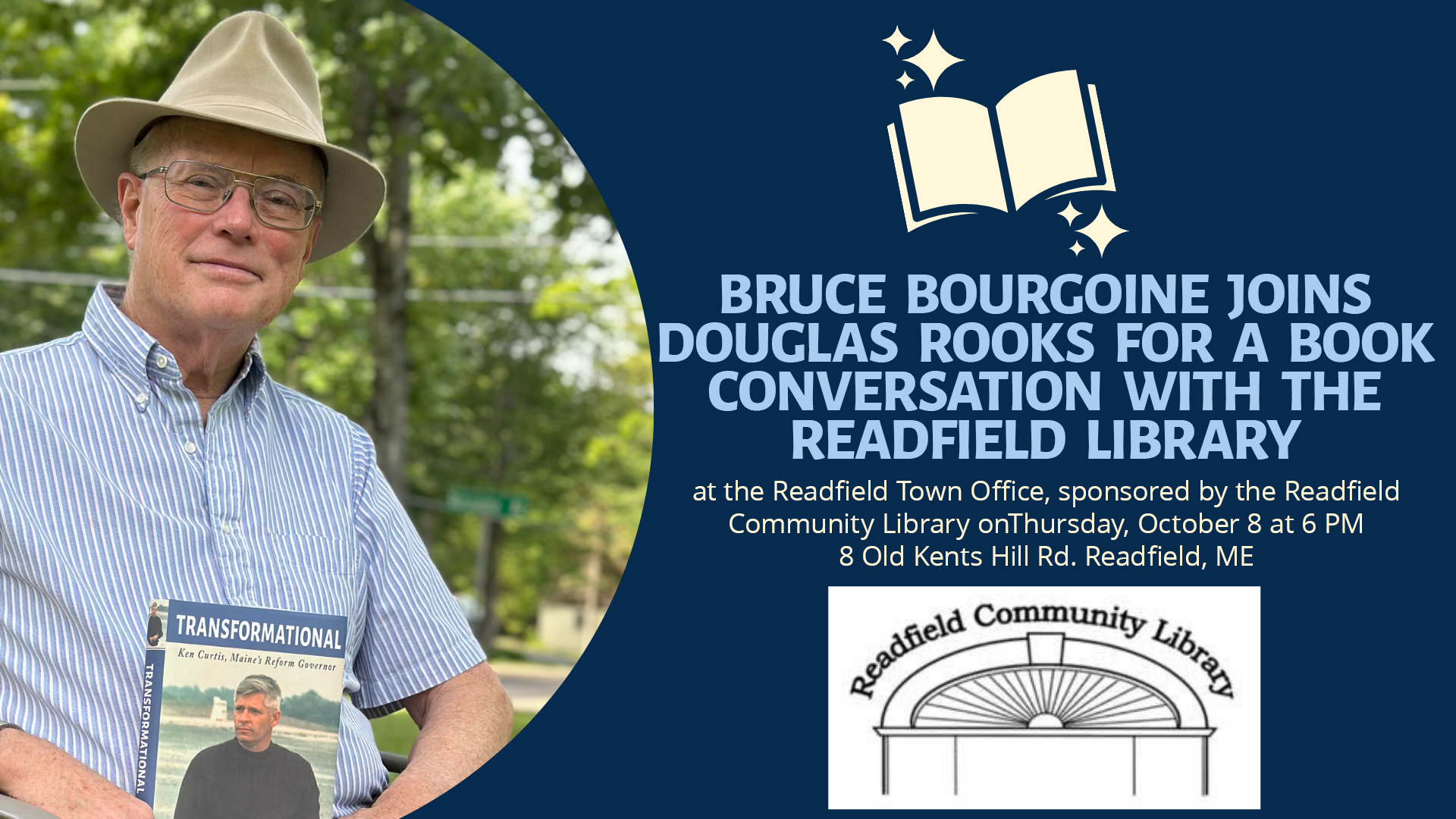 Bruce Bourgoine joins Doug Rooks for a book conversation with the Readfield Library