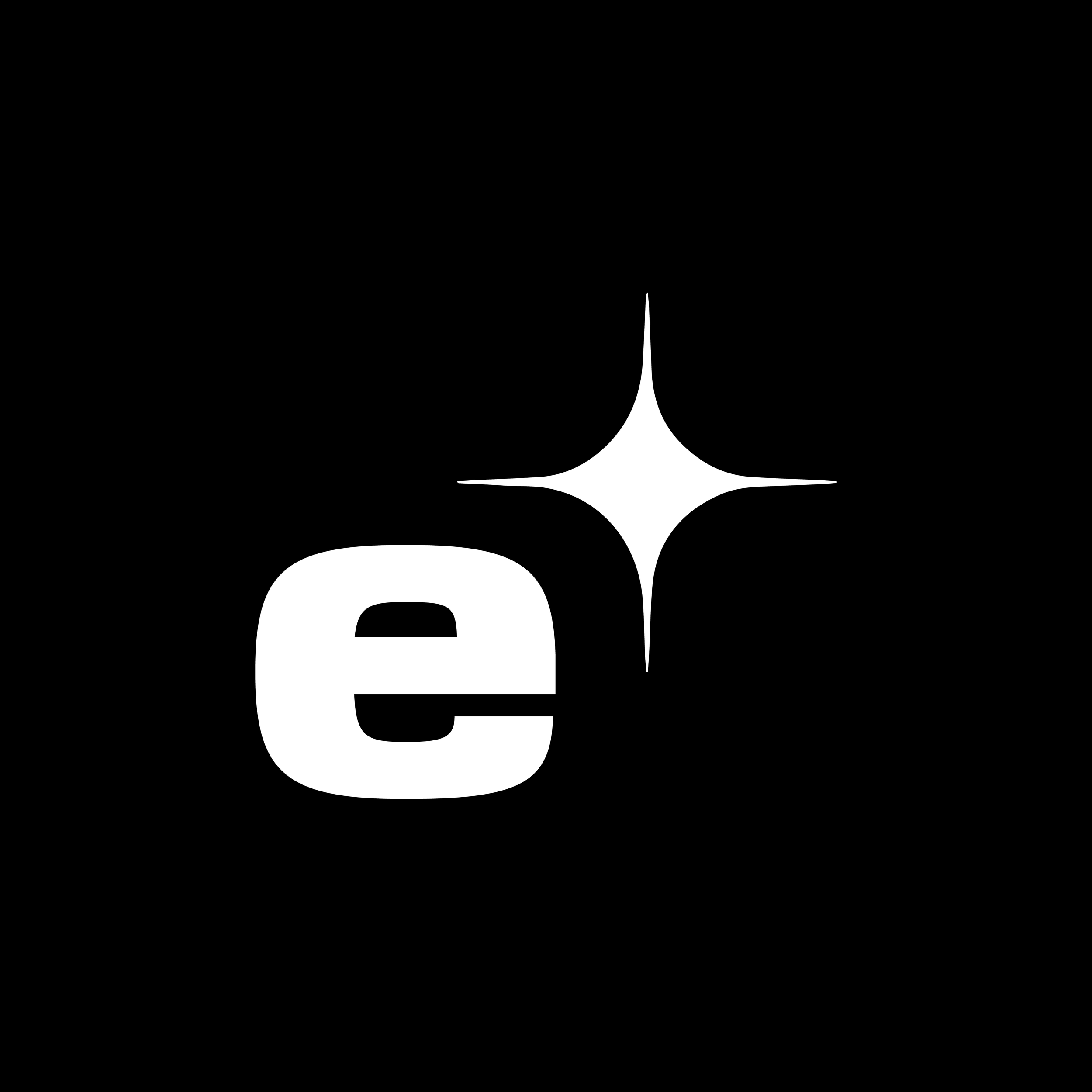 A black and white abstract graphic design featuring curved lines and symmetrical shapes.
