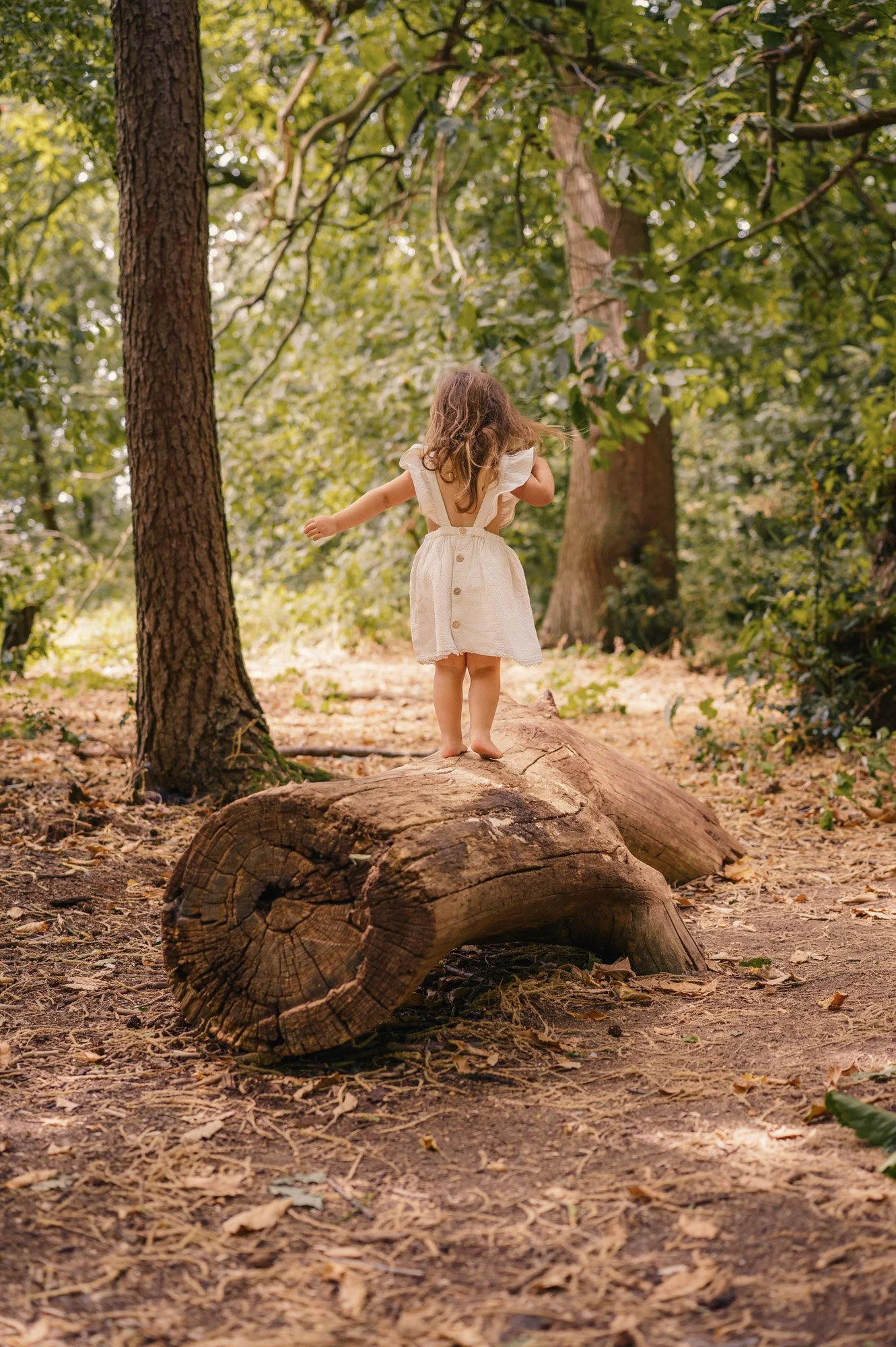 Daytime family portrait session in a forest by Vervain & Moss Photography, West Warwickshire