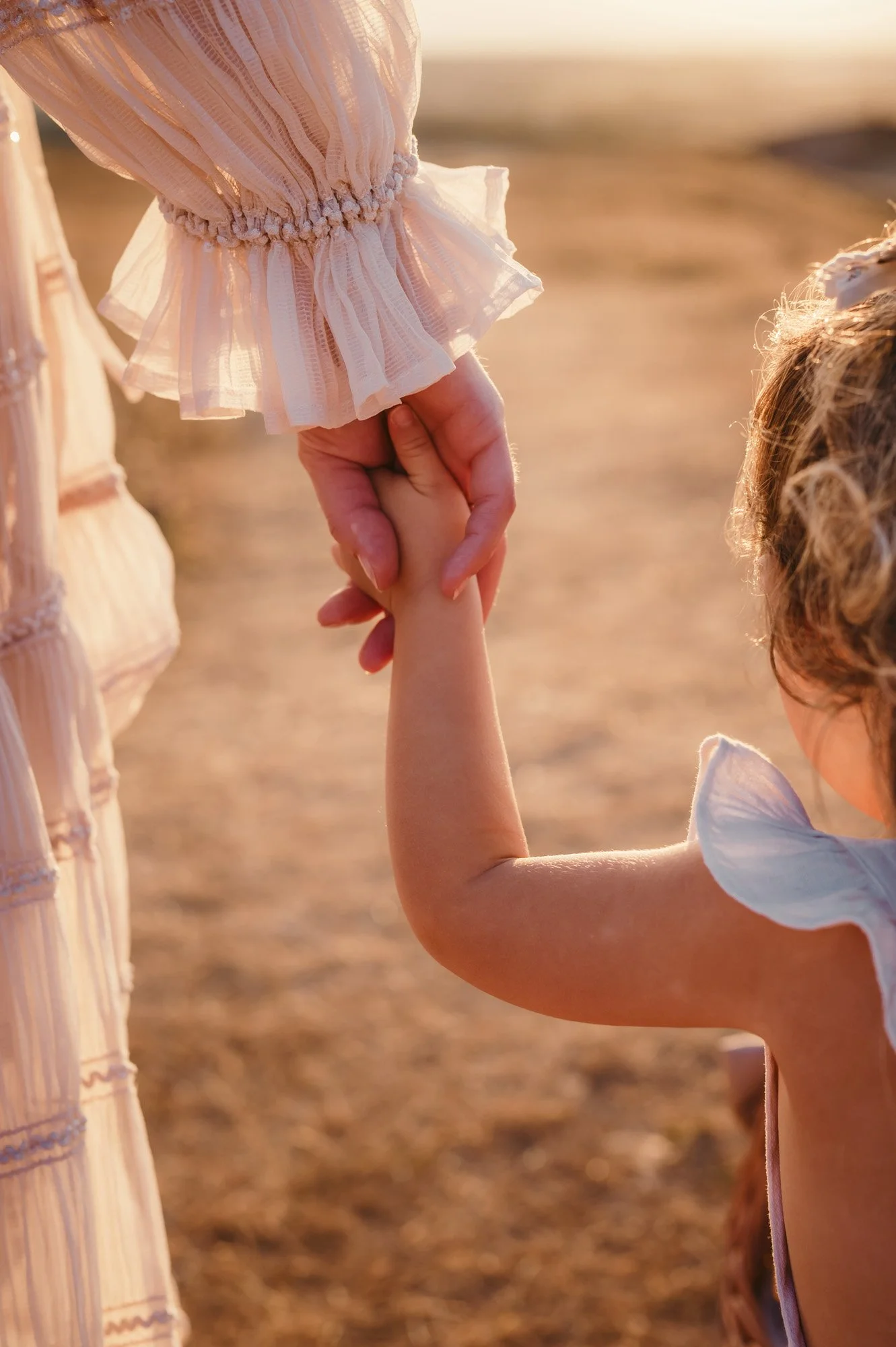 Golden hour Family portrait session on top of the hills by Vervain & Moss Photography, West Warwickshire