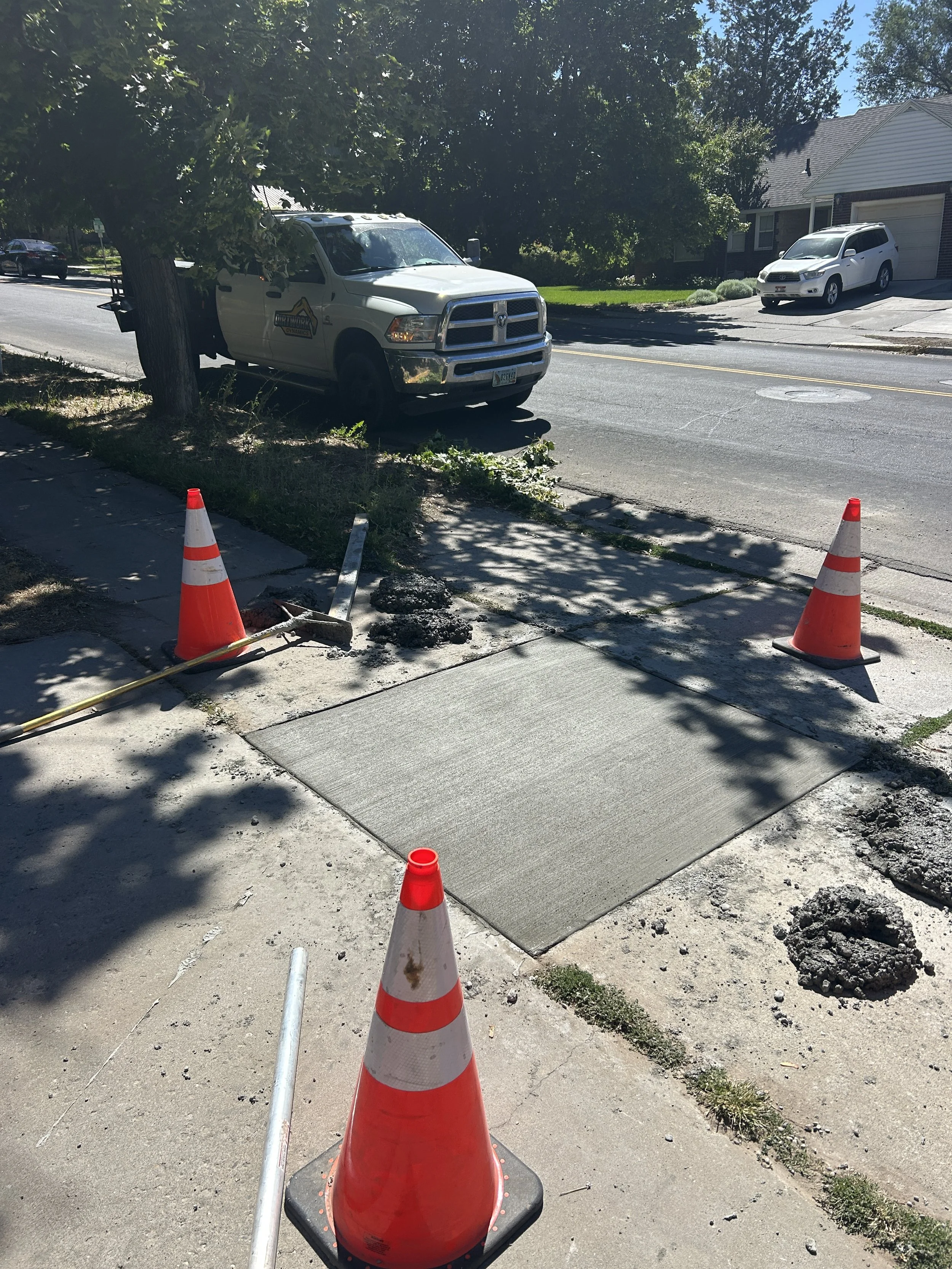 Sidewalk panel replacement in Nampa Idaho