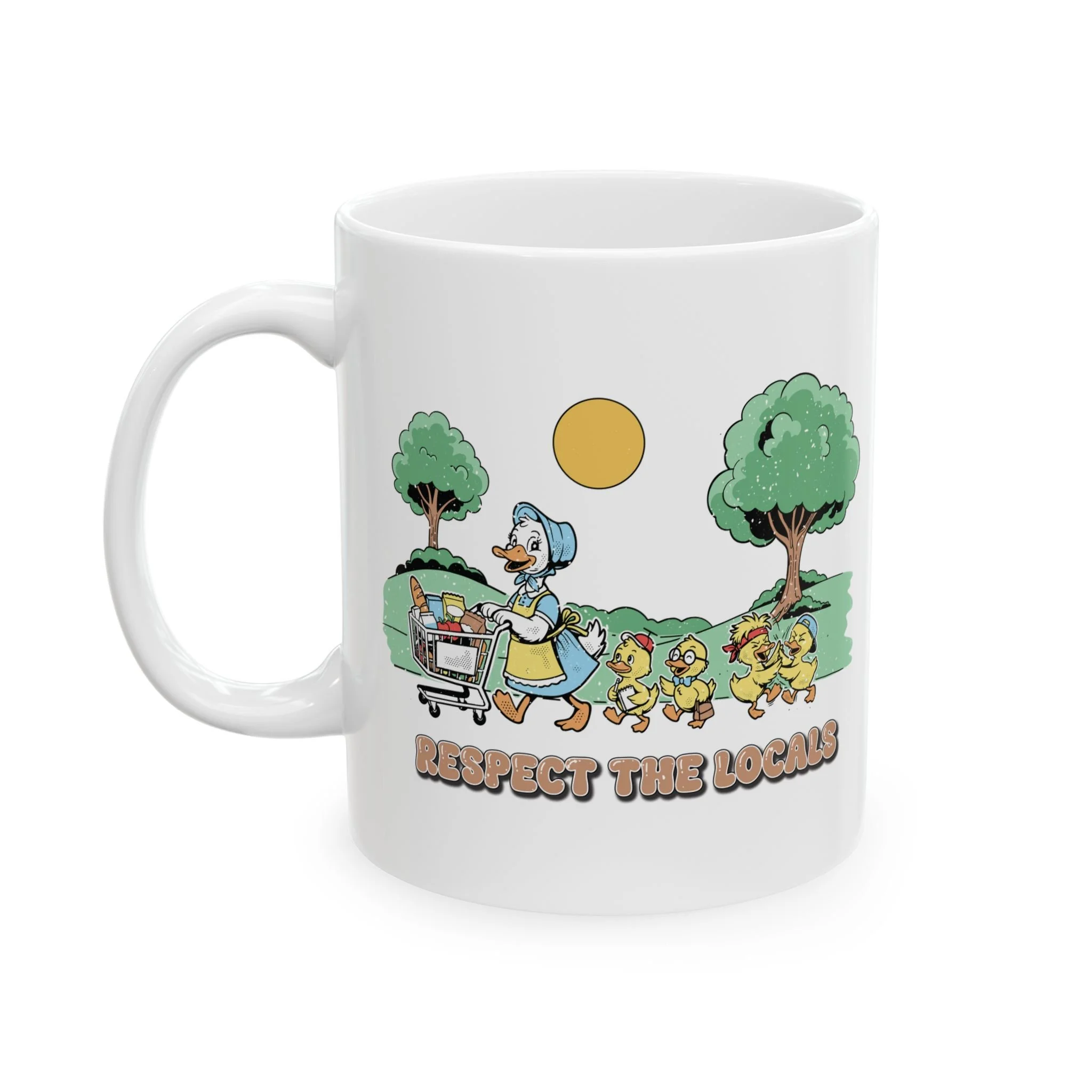 Respect the locals mug