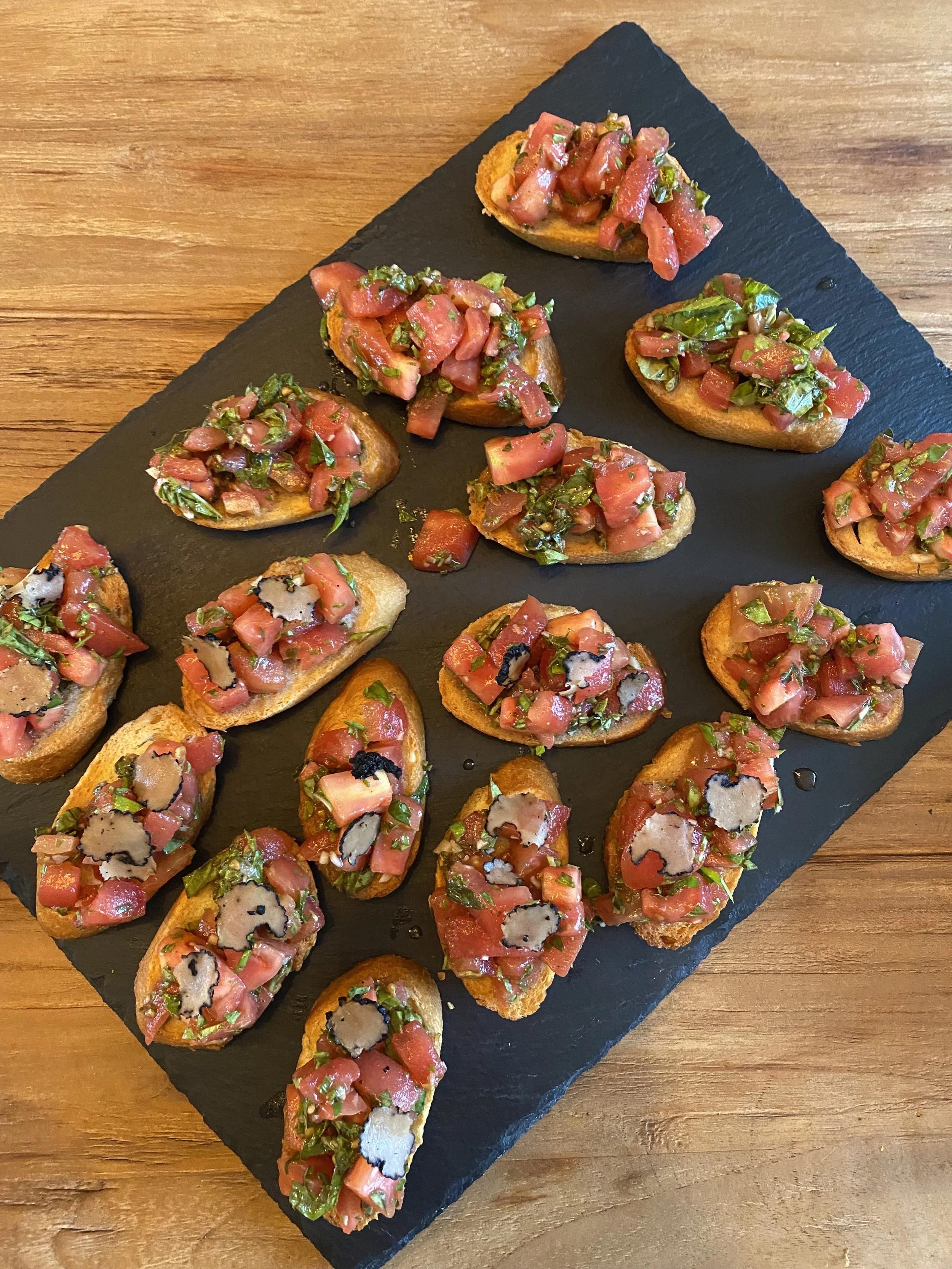 Bruschetta met verse truffel