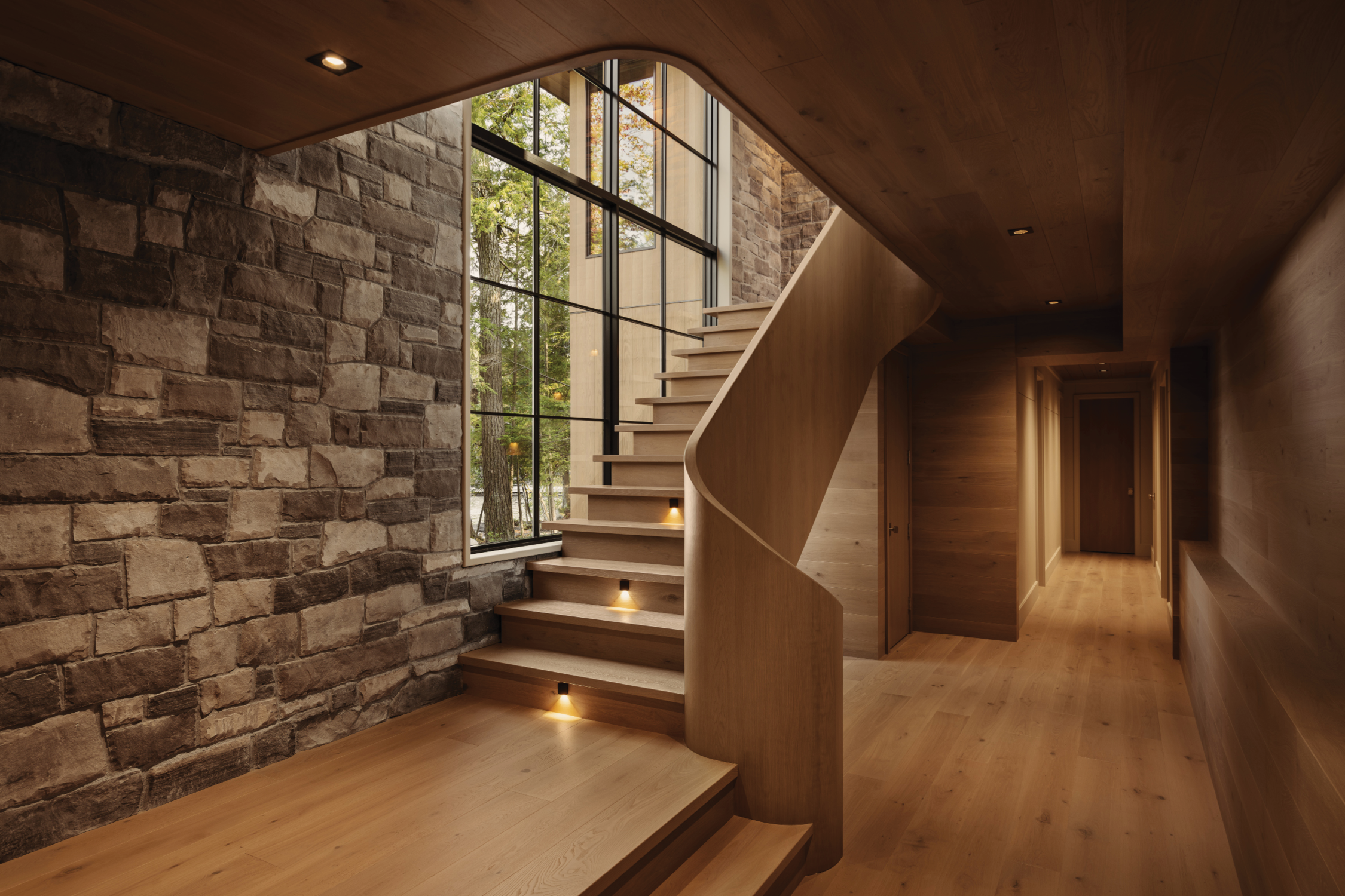 jo/ross design inc. architectural designer muskoka carrying place stairwell