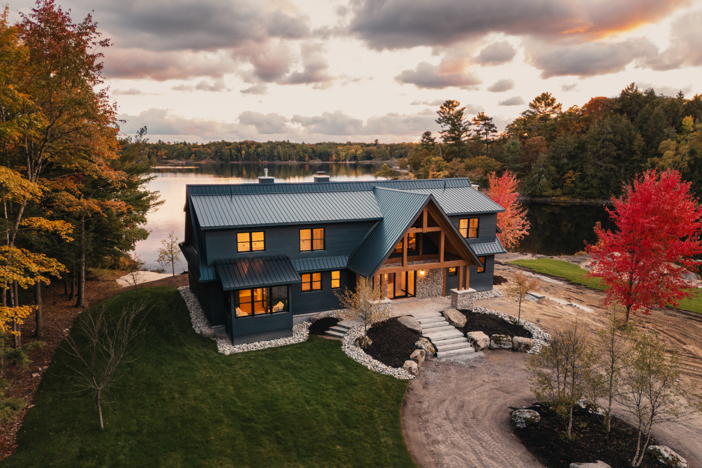 jo/ross design inc. architectural designer muskoka rocky point exterior