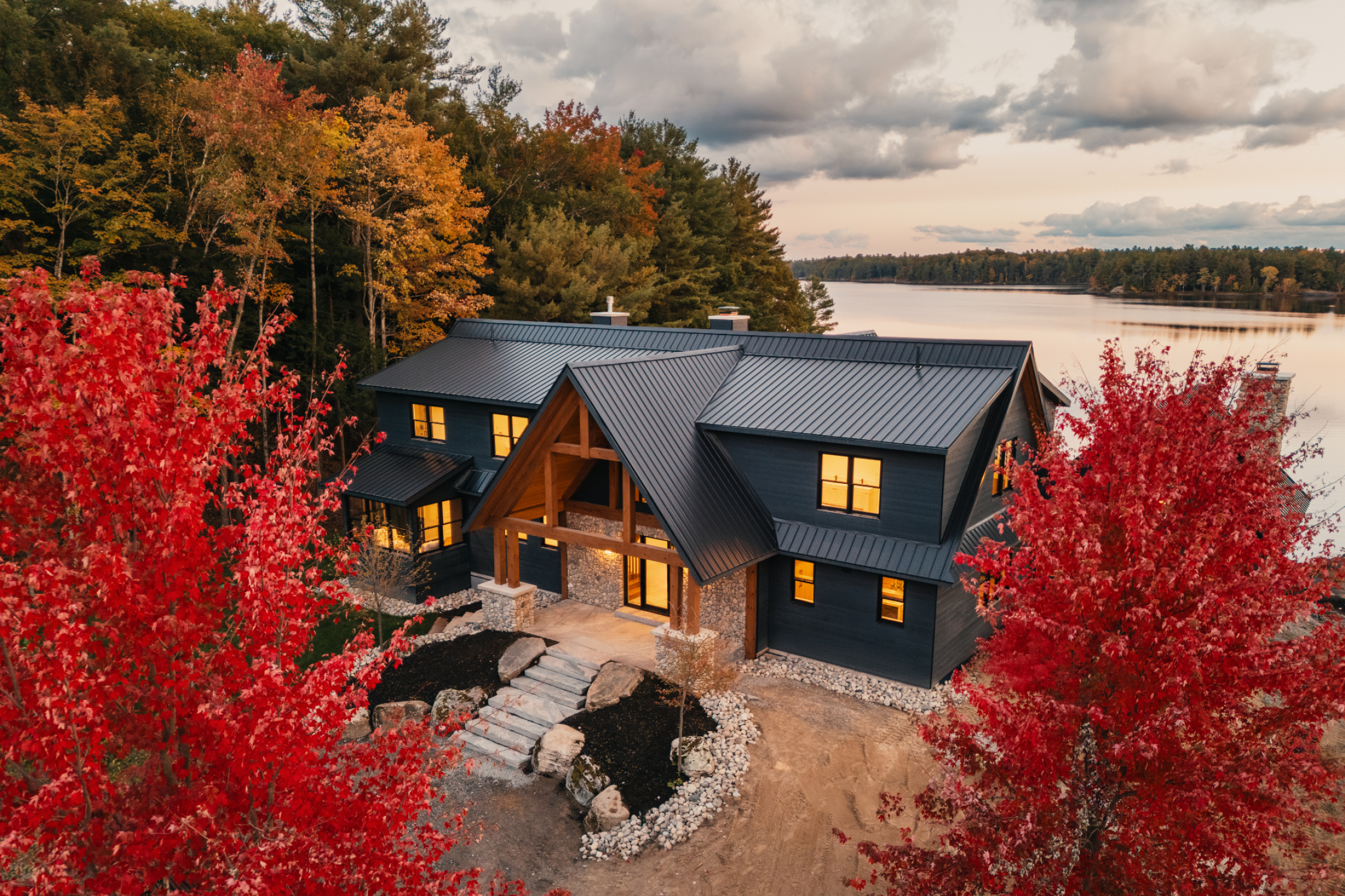 jo/ross design inc. architectural designer muskoka rocky point exterior