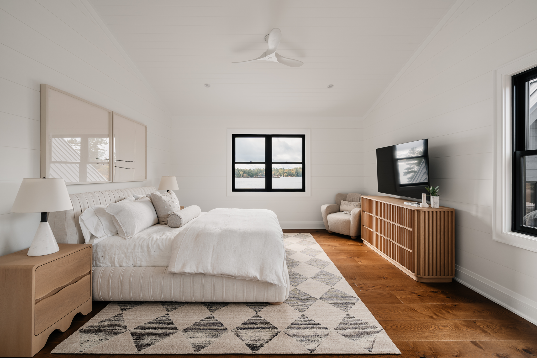 jo/ross design inc. architectural designer muskoka rocky point bedroom