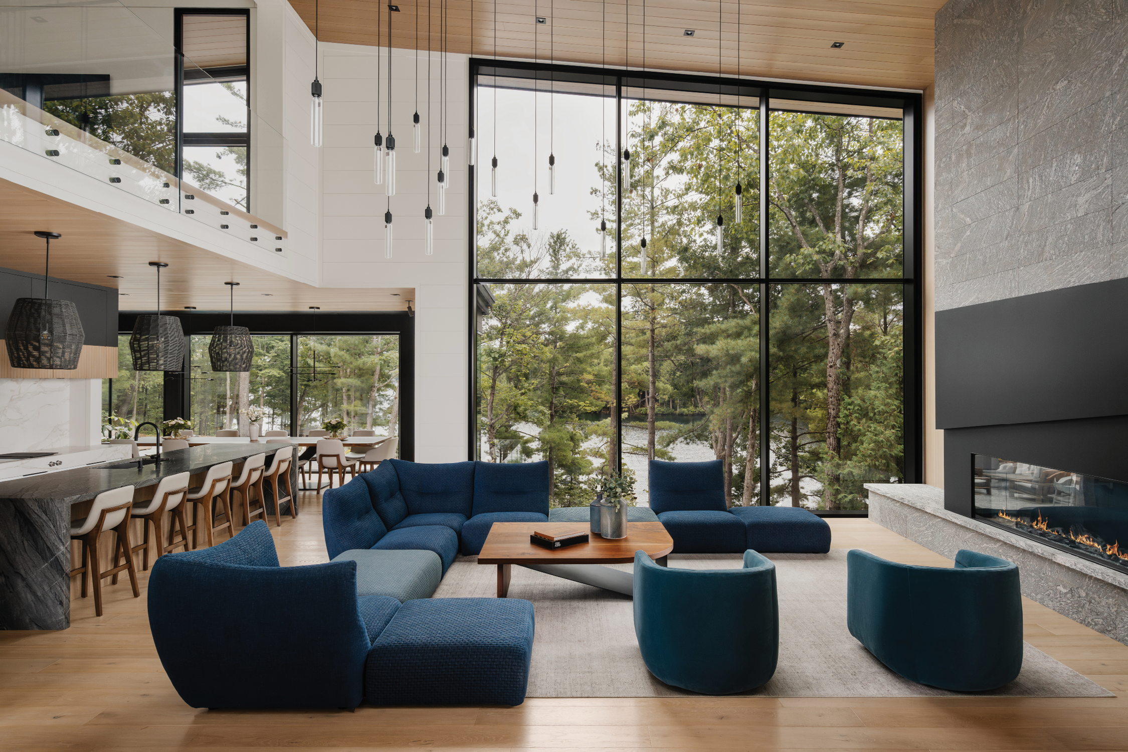 jo/ross design inc. architectural designer muskoka muskoka darkwood living room