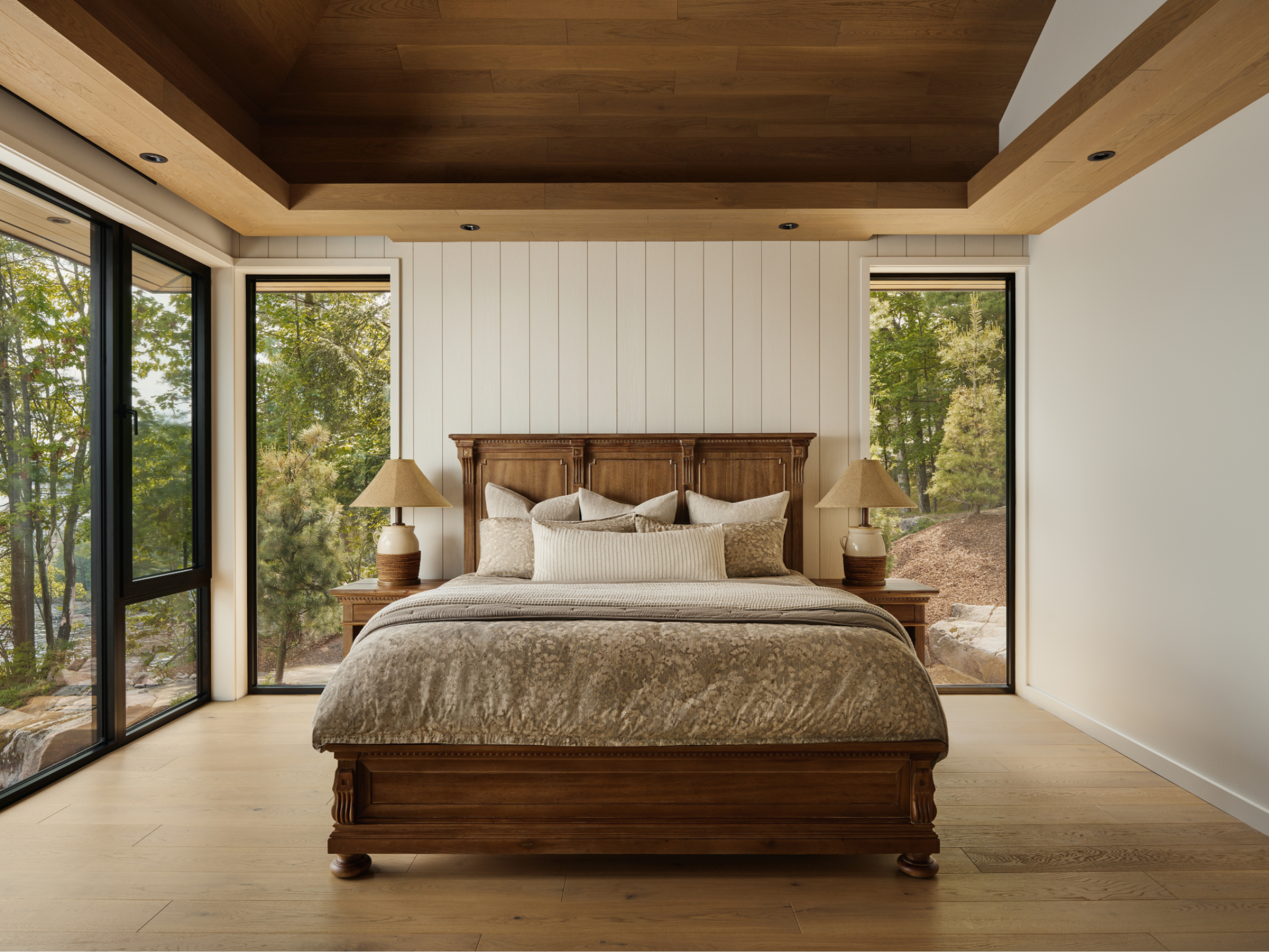 jo/ross design inc. architectural designer architect architectural design lake rosseau muskoka oak bank bedroom