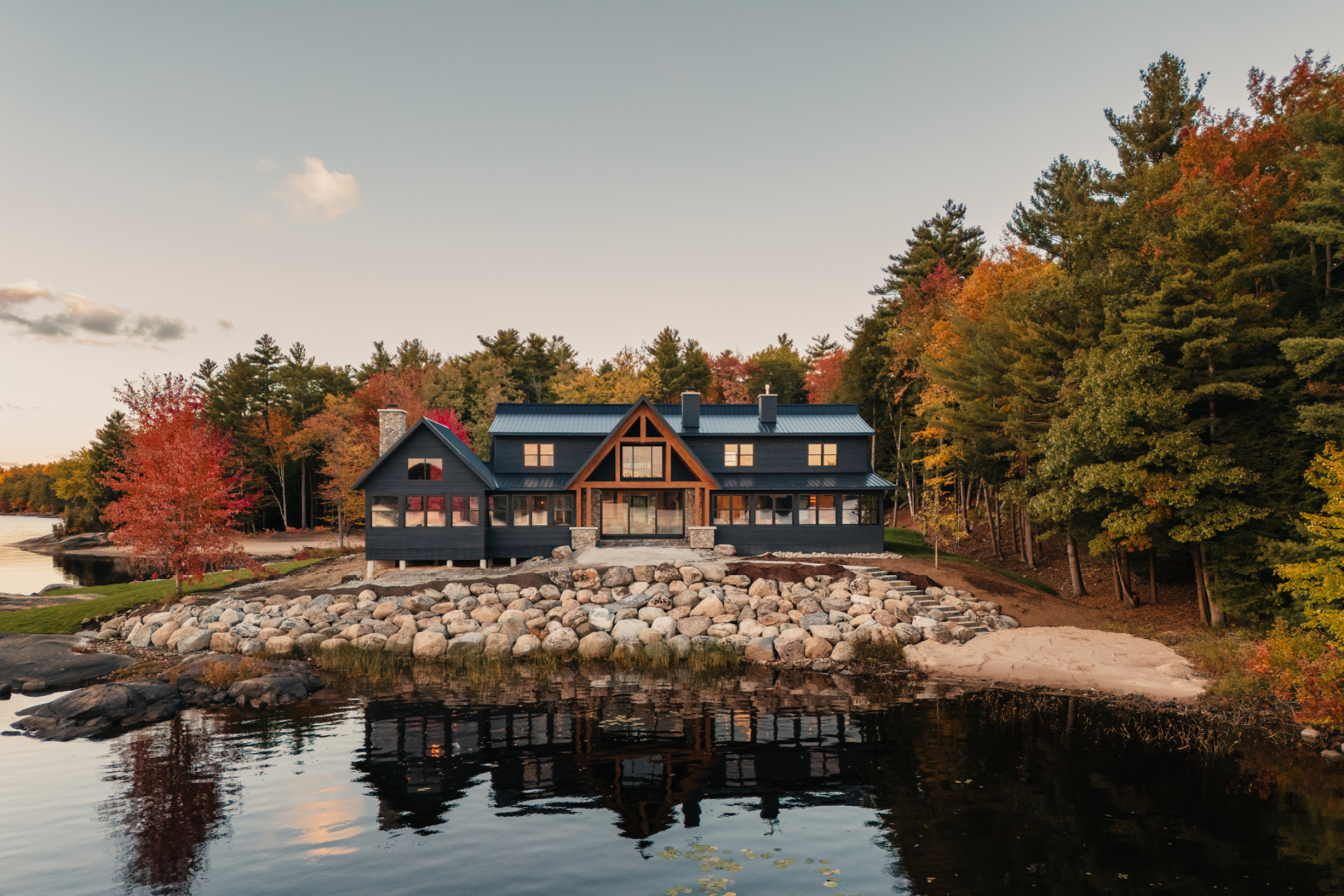 jo/ross design inc. architectural designer muskoka rocky point exterior