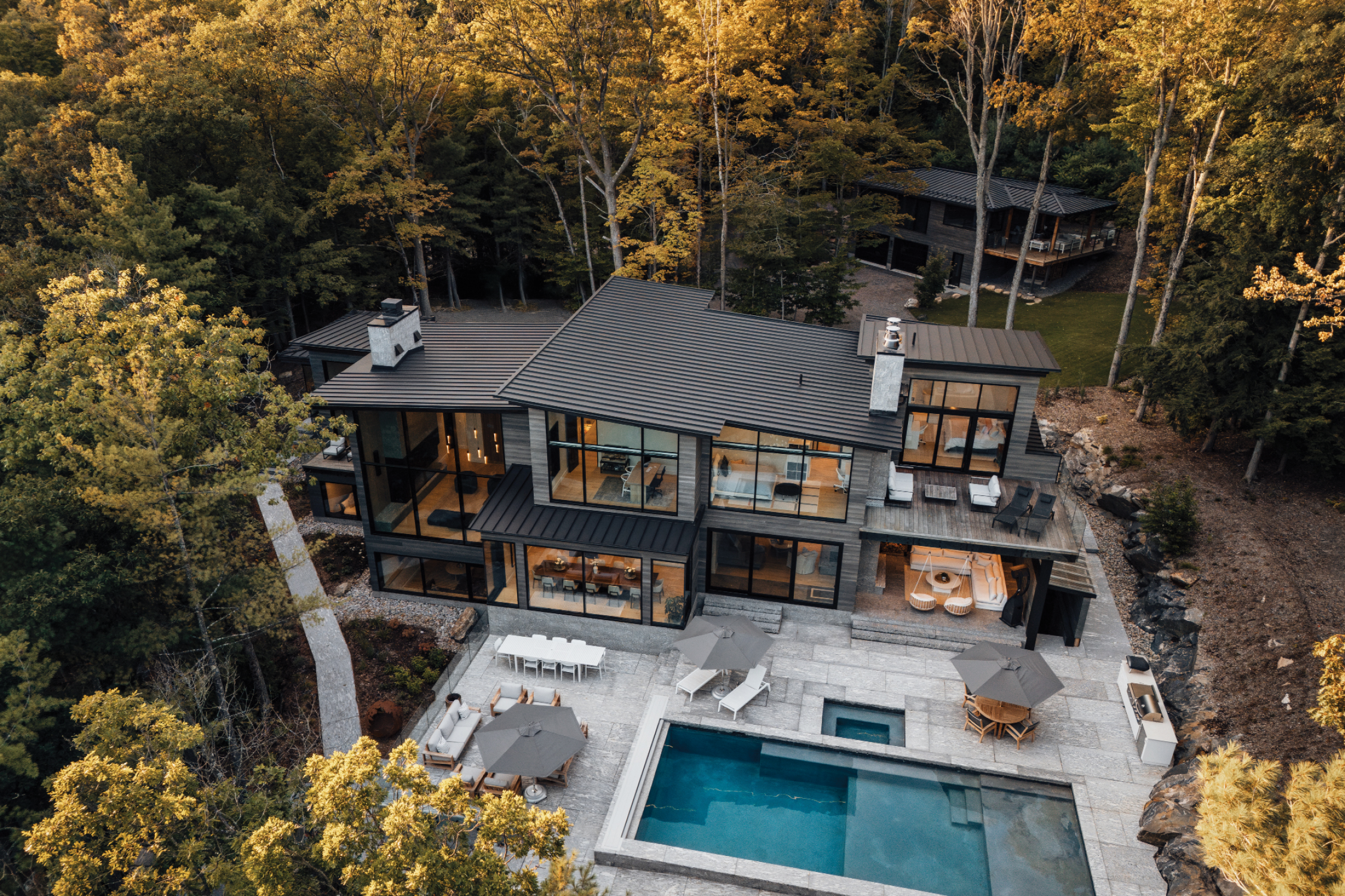 jo/ross design inc. architectural designer muskoka award winning design darkwood exterior
