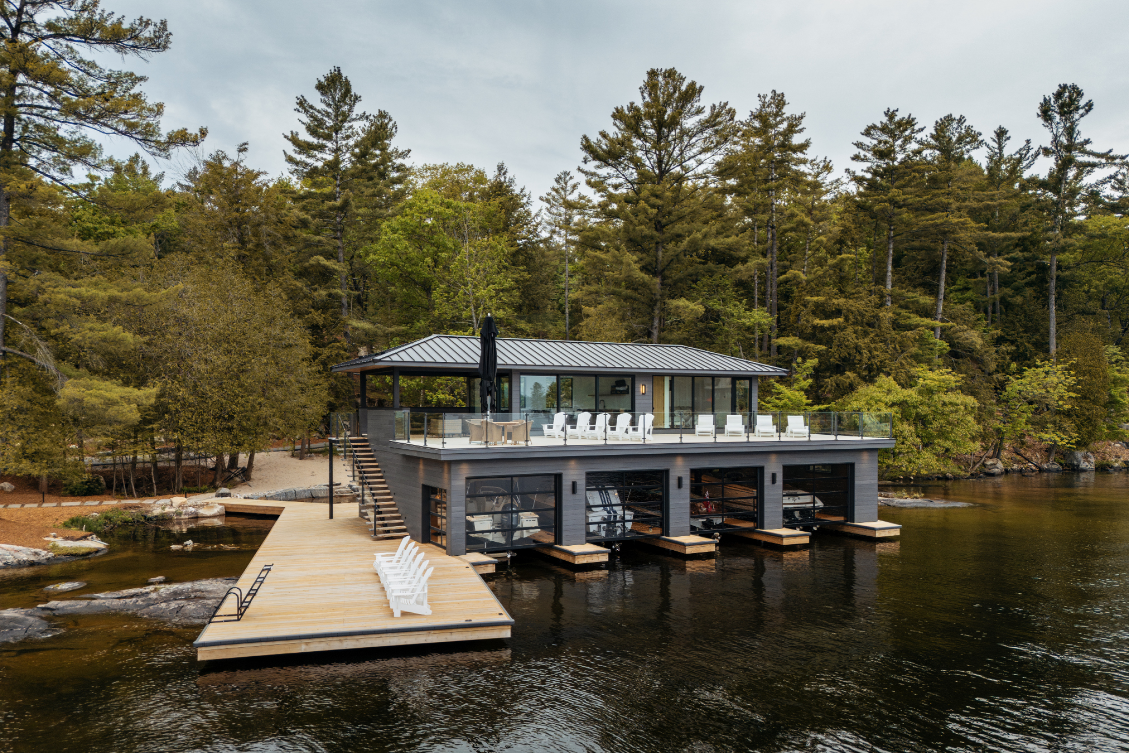jo/ross design inc. boathouse architectural designer architect architectural design lake rosseau muskoka