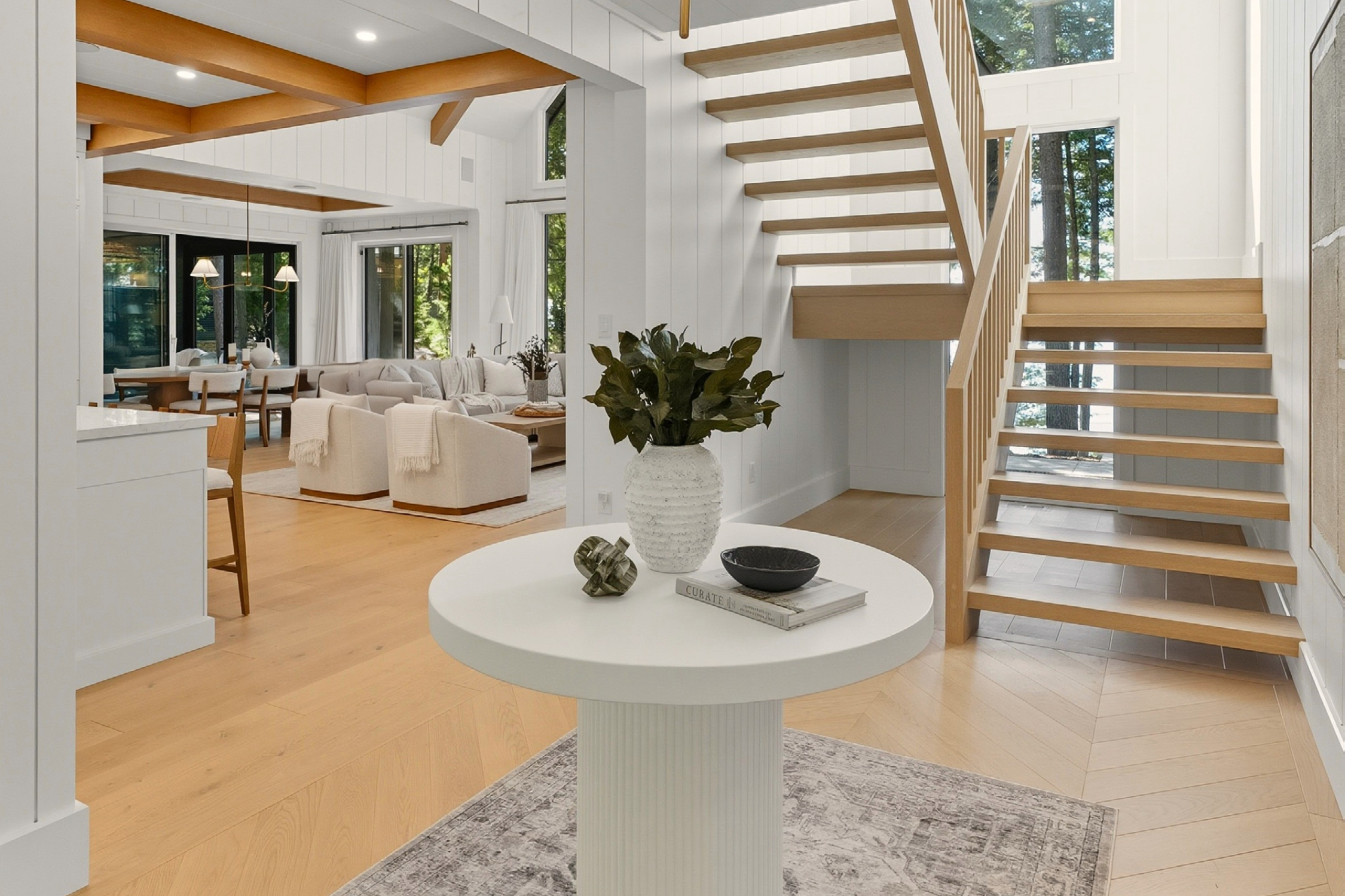 jo/ross design inc. architectural designer muskoka pine point staircase