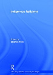 Cover of a book titled 'Indigenous Religions,' edited by Stephen Hunt, with a blue background and white text