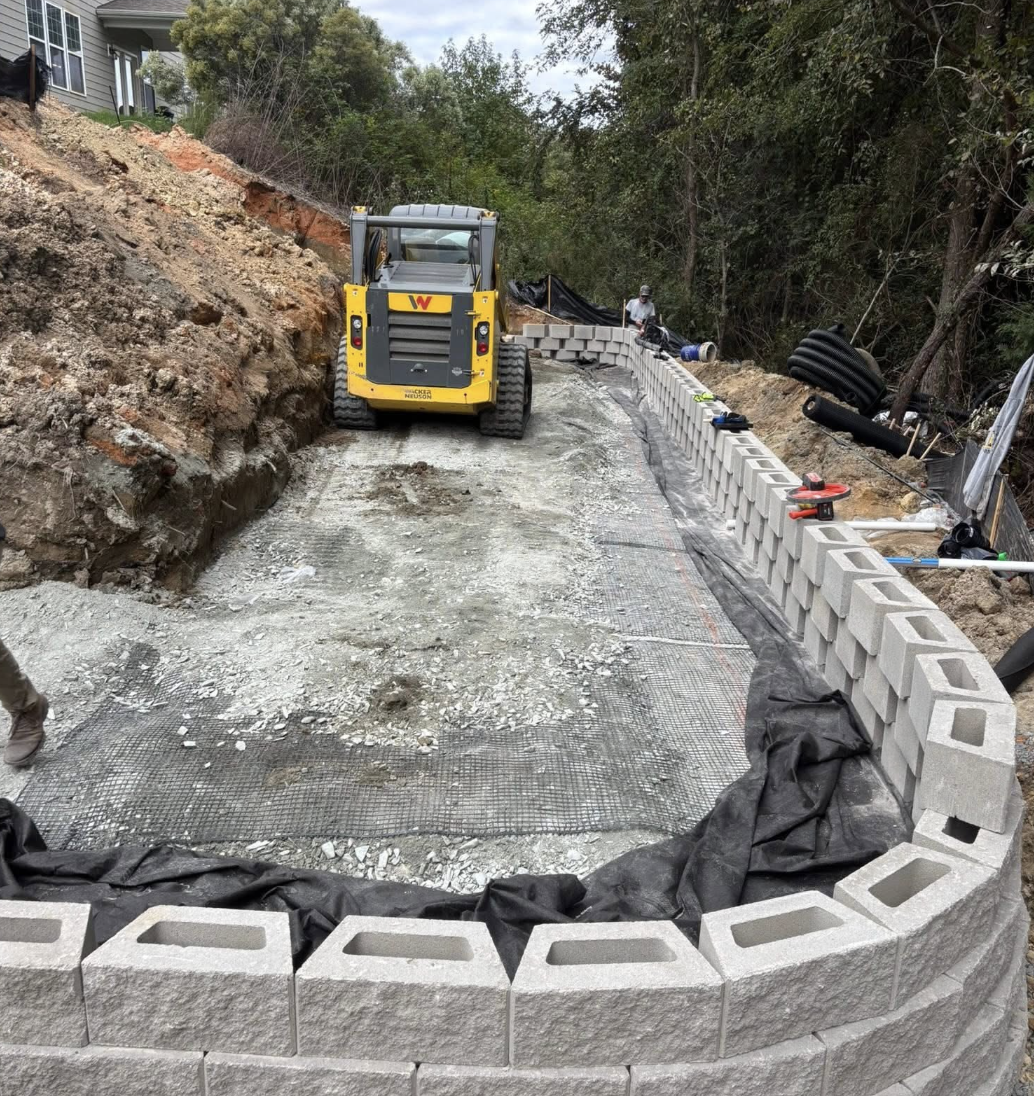 Gravel driveway installation completed in Belmont, NC for dependable year-round access.