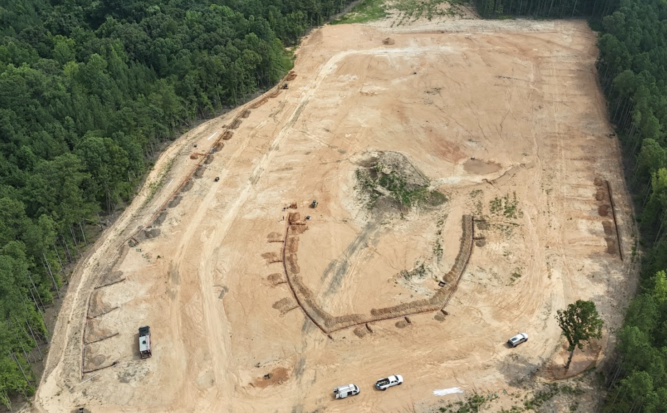 Land clearing services completed in Charlotte, North Carolina.