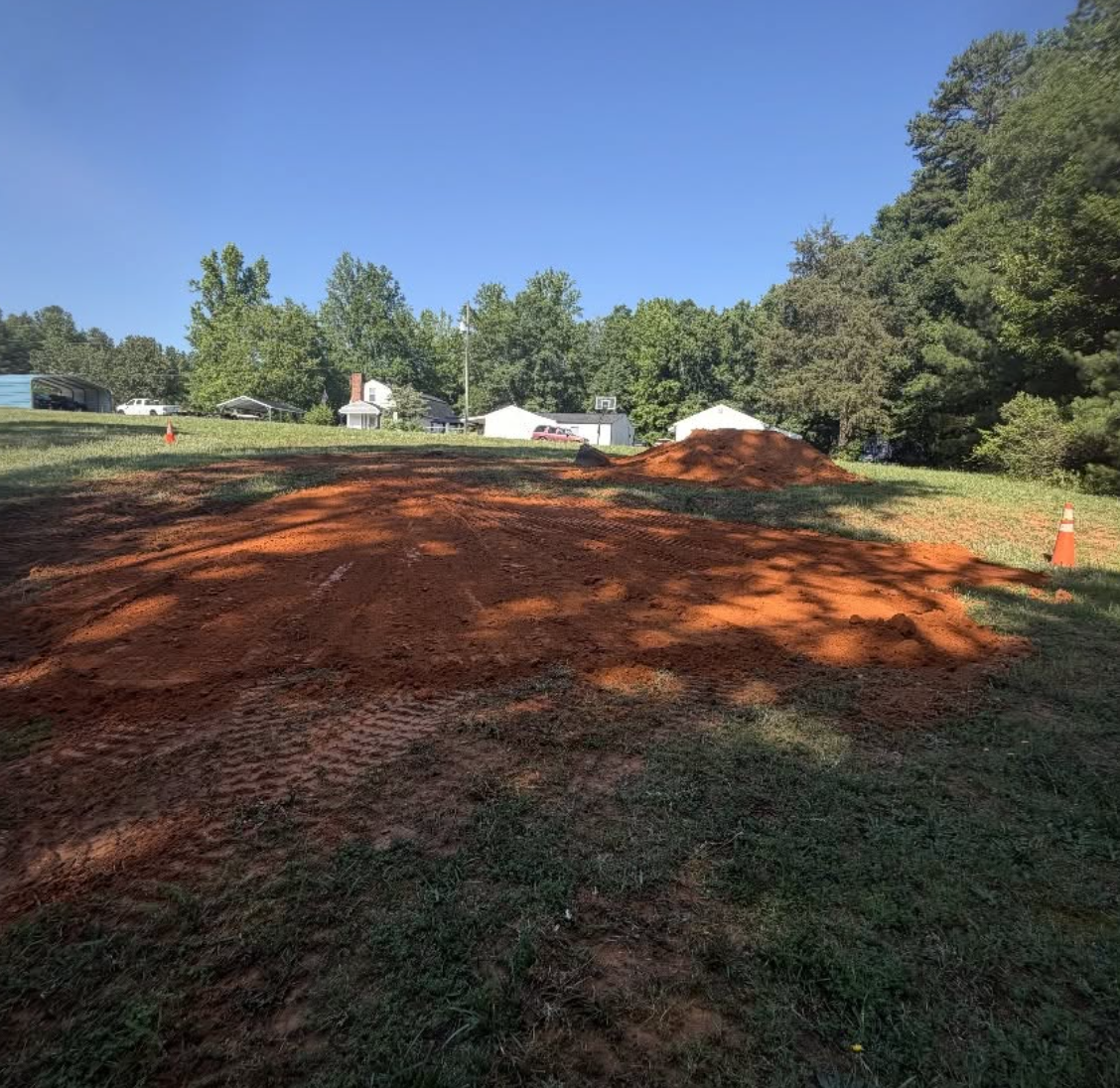 Site preparation and excavation completed in Indian Land, SC for future development.