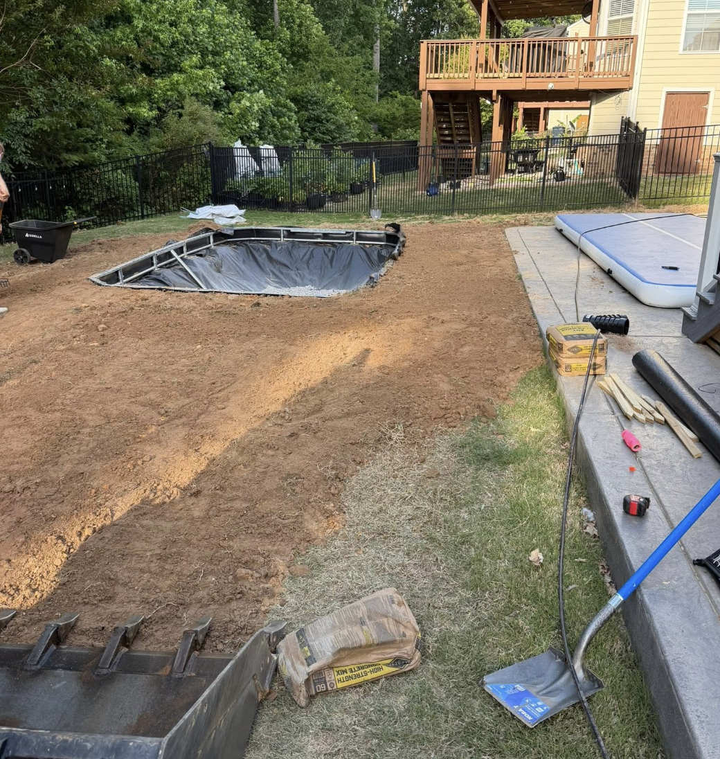 Professional grading and leveling completed in Clover, SC for residential construction.