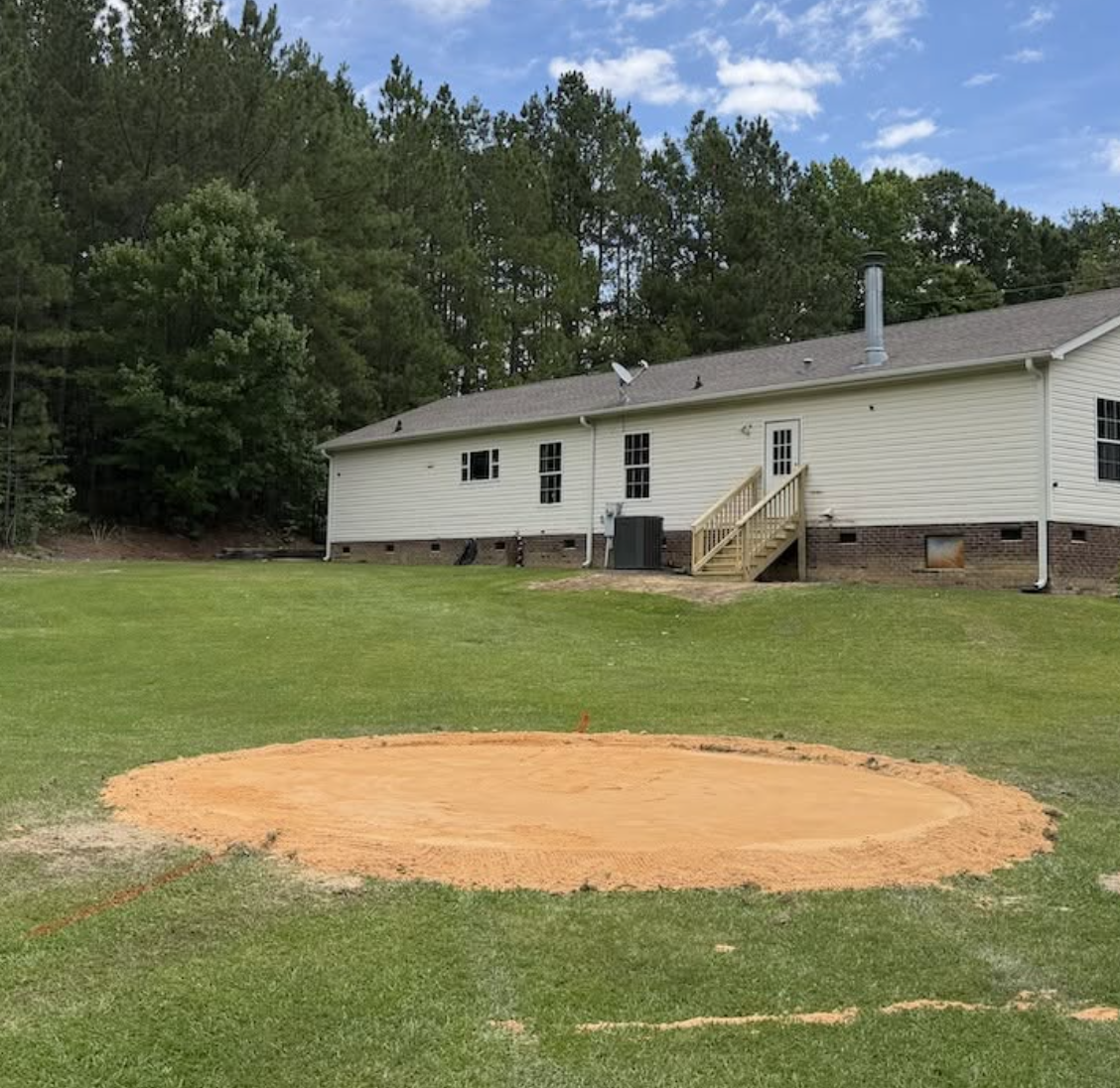 Excavation and grading project completed in York, SC preparing land for construction.