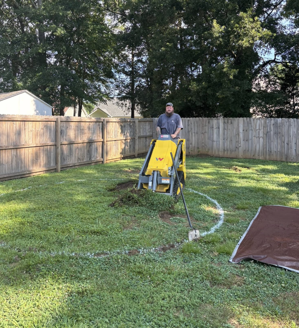 Land clearing services completed in York County, SC, preparing overgrown property for future development.