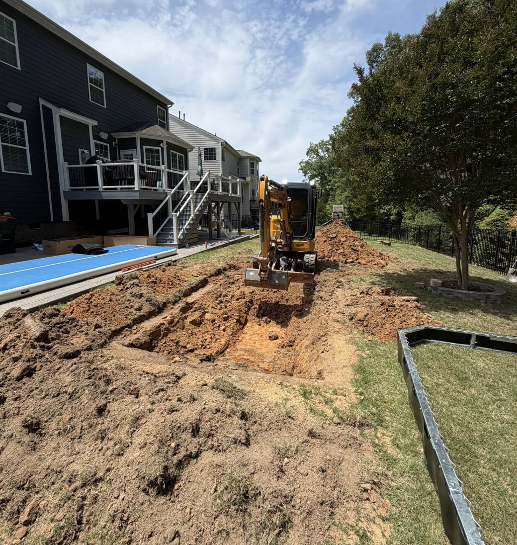 Site preparation and grading completed in Monroe, NC with quality workmanship.