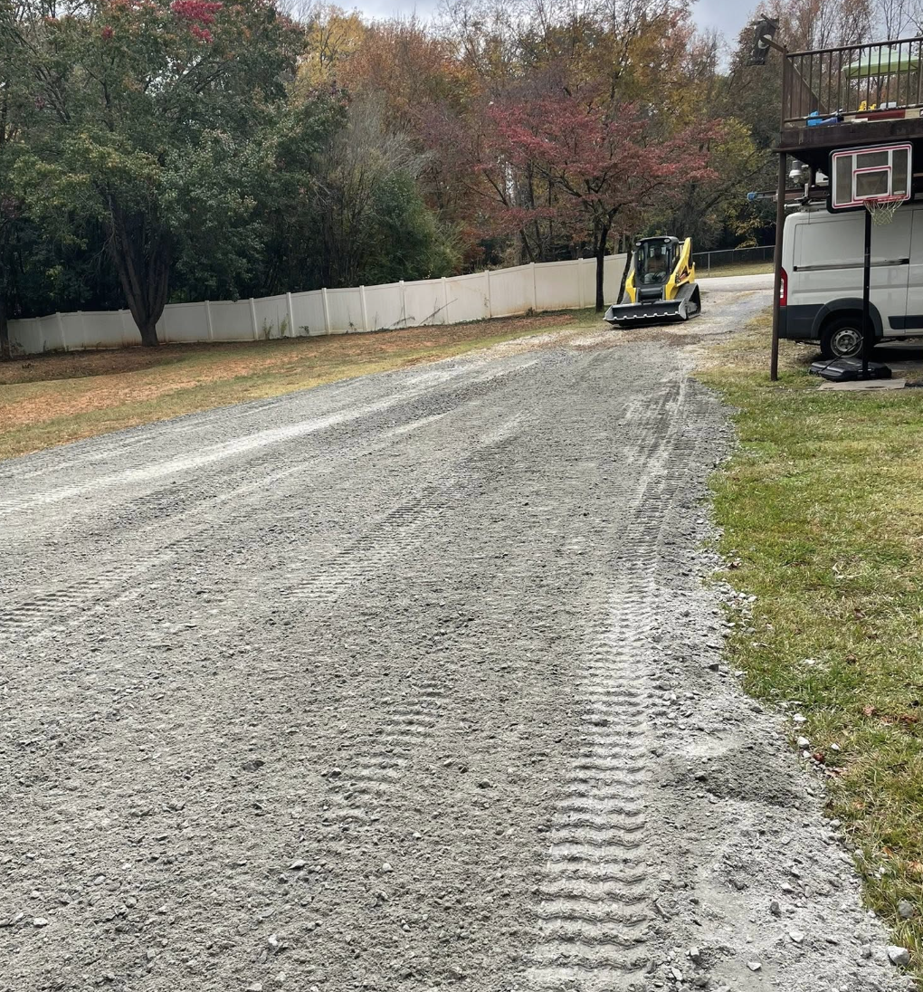 Excavation and site preparation completed in Tega Cay, SC for new construction.